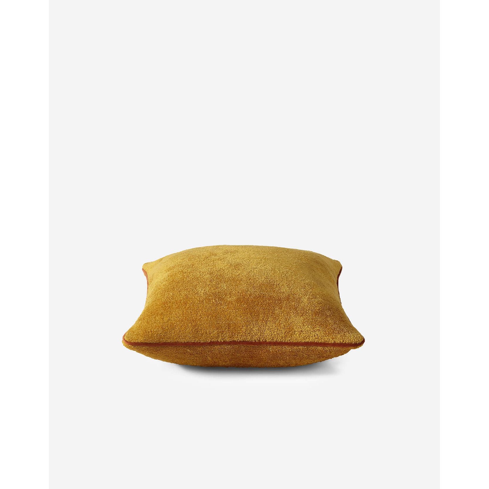 Sunday Citizen Cloud Silque Throw Pillow with Piping in Tawny Olive-Raw Sienna ~ 20 x 20 - Image 3
