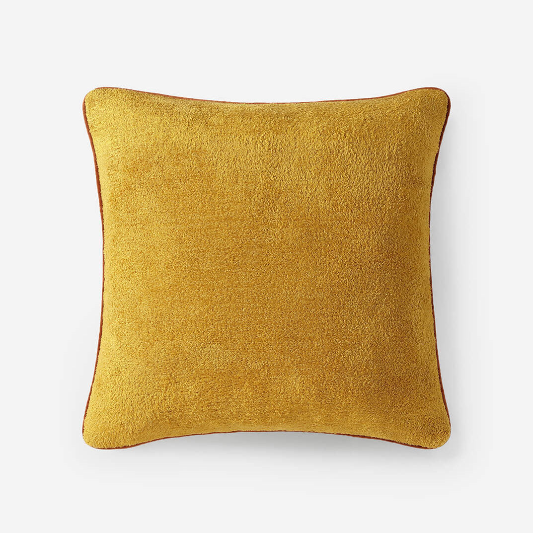 Sunday Citizen Cloud Silque Throw Pillow with Piping in Tawny Olive-Raw Sienna ~ 20 x 20 - Image 1