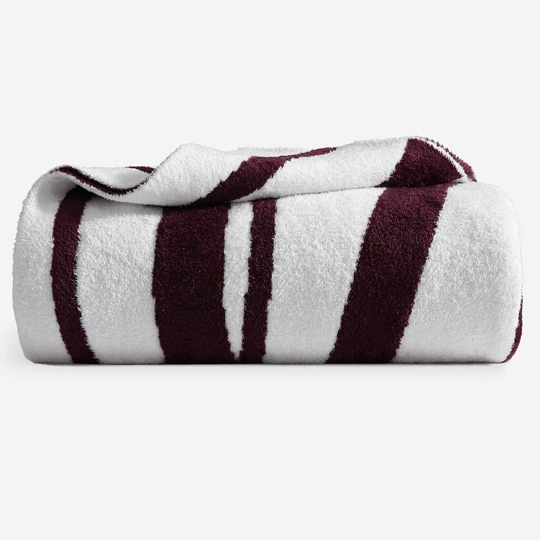 Sunday Citizen Cloud Silque Woodland Bed Blanket in White-Fig ~ Available in King/Cal King and Full/Queen Sizes