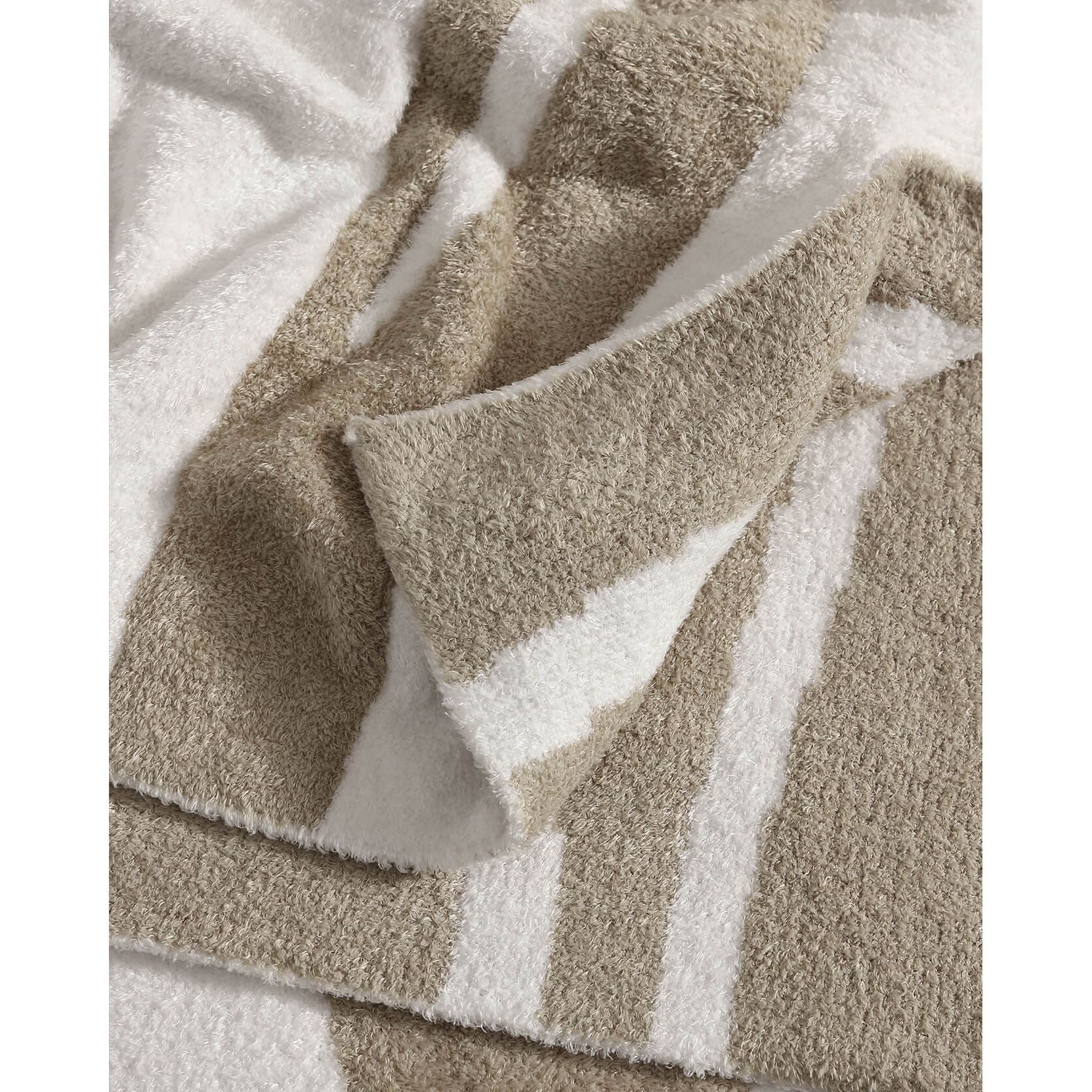 Sunday Citizen Cloud Silque Woodland Bed Blanket in White-Sandstone ~ Available in King/Cal King and Full/Queen Sizes - Image 3
