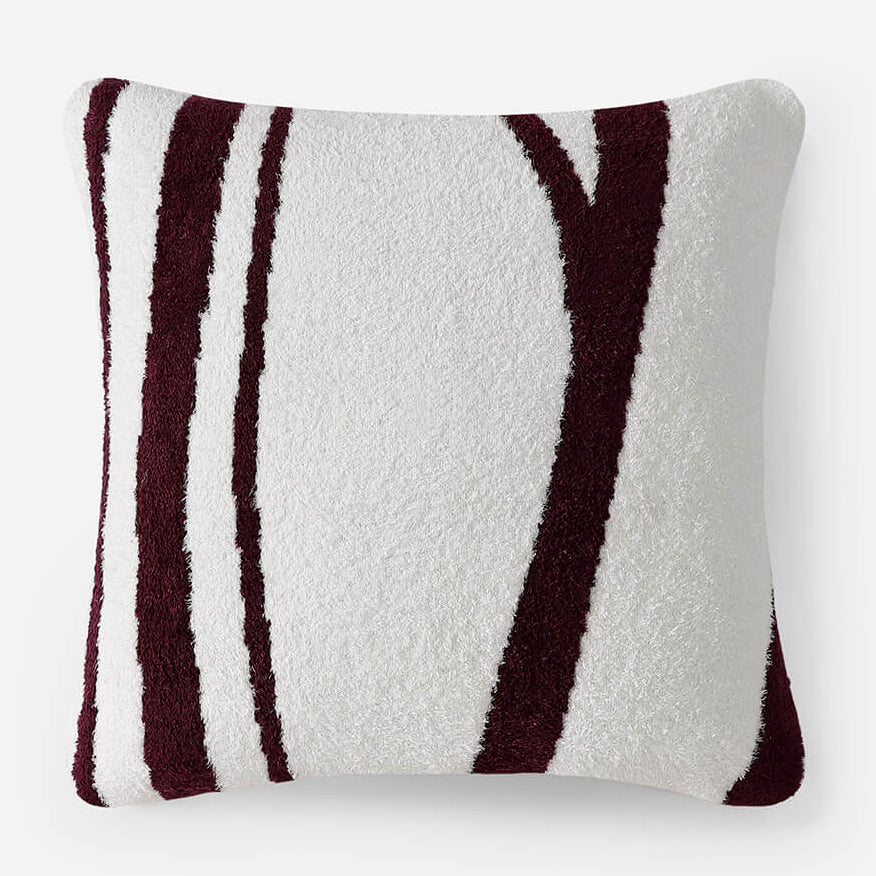 Sunday Citizen Cloud Silque Woodland Throw Pillow in White-Fig ~ 20 x 20 - Image 1