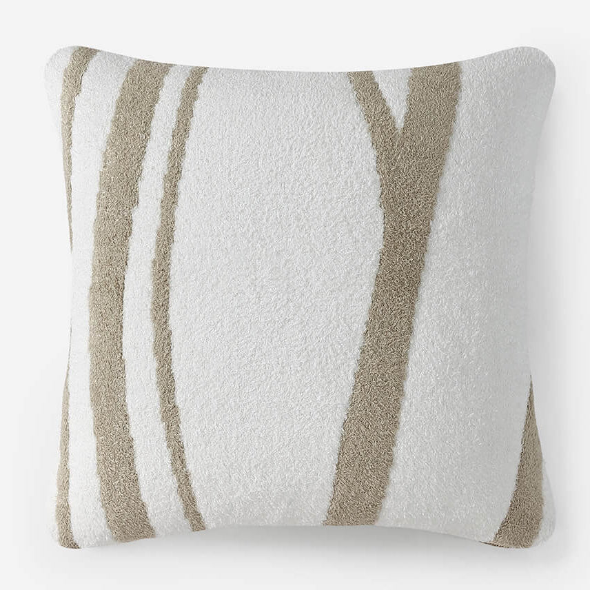 Sunday Citizen Cloud Silque Woodland Throw Pillow in White-Sandstone ~ 20 x 20 - Image 1