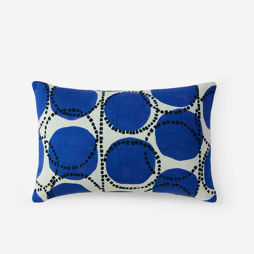 Sunday Citizen Decler Small Lumbar Pillow in Baritone Blue~ 22 in x 14 in - Image 1