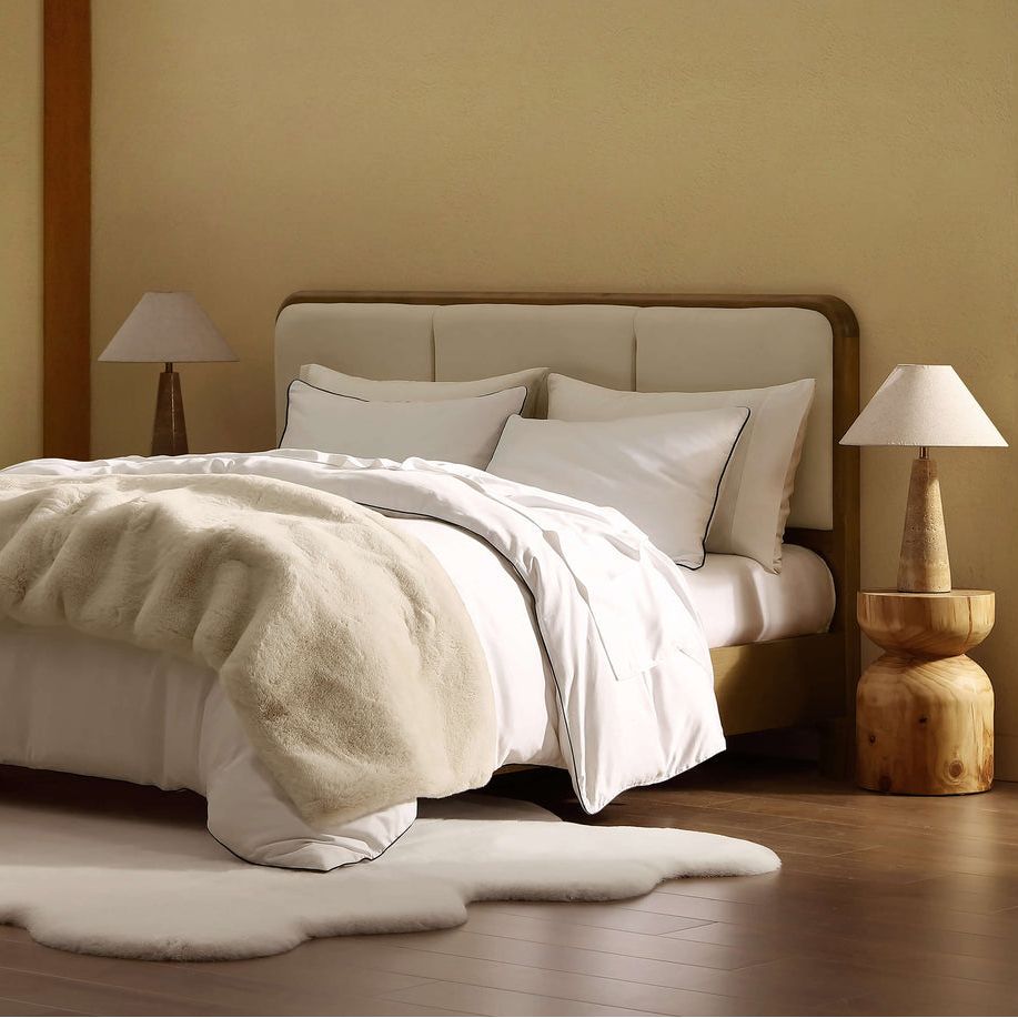 Sunday Citizen Faux Fur Throw Bed Runner in White ~ 98 in  x 24 in - Image 1