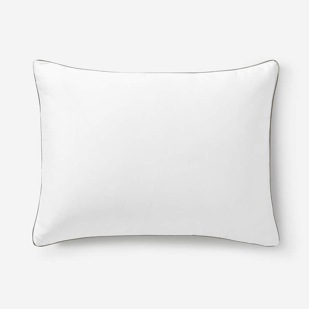 Sunday Citizen White Luxe Bamboo Sham Set with Boulder Piping ~ Available in King and Standard Sizes