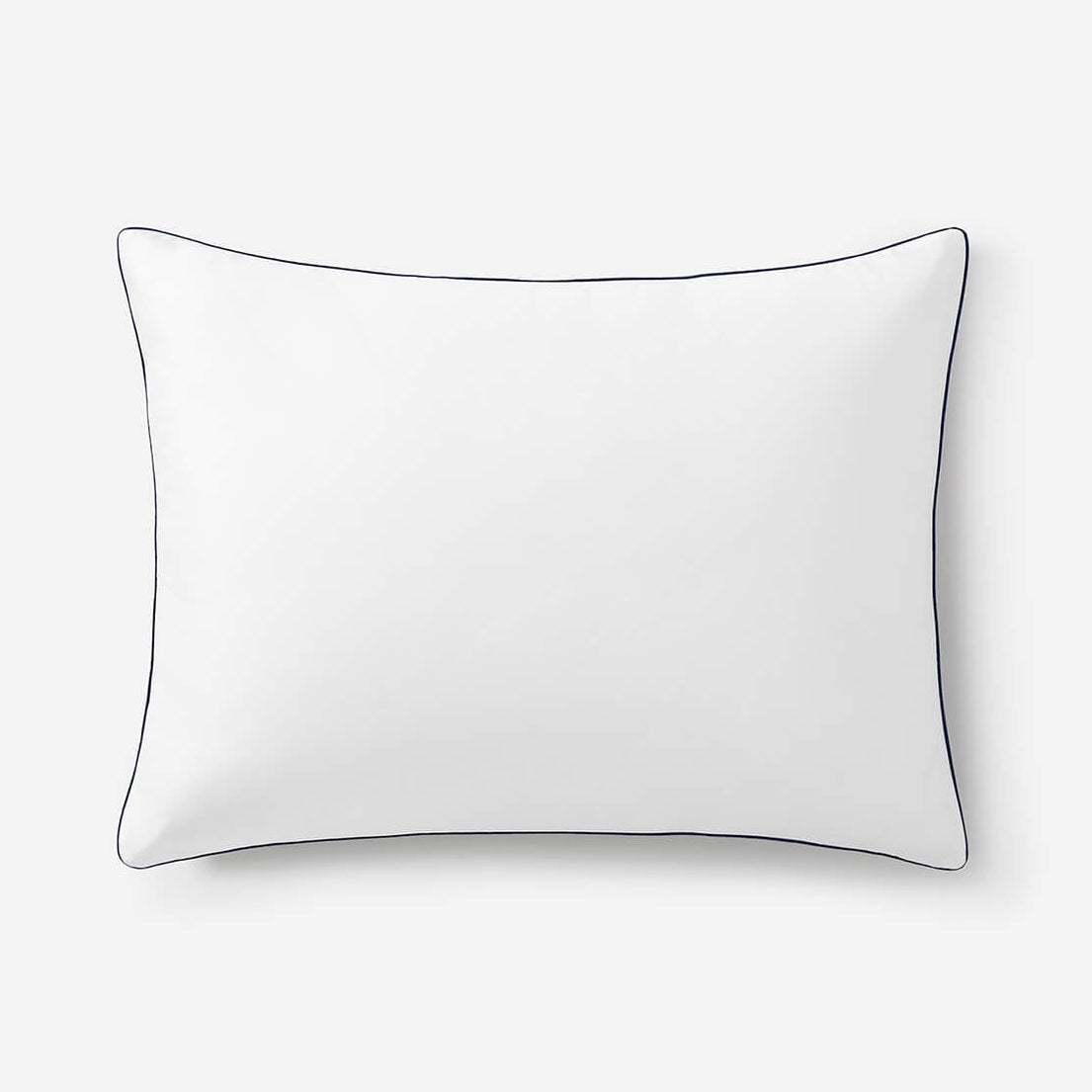 Sunday Citizen White Luxe Bamboo Sham Set with Midnight Piping ~ Available in King and Standard Sizes