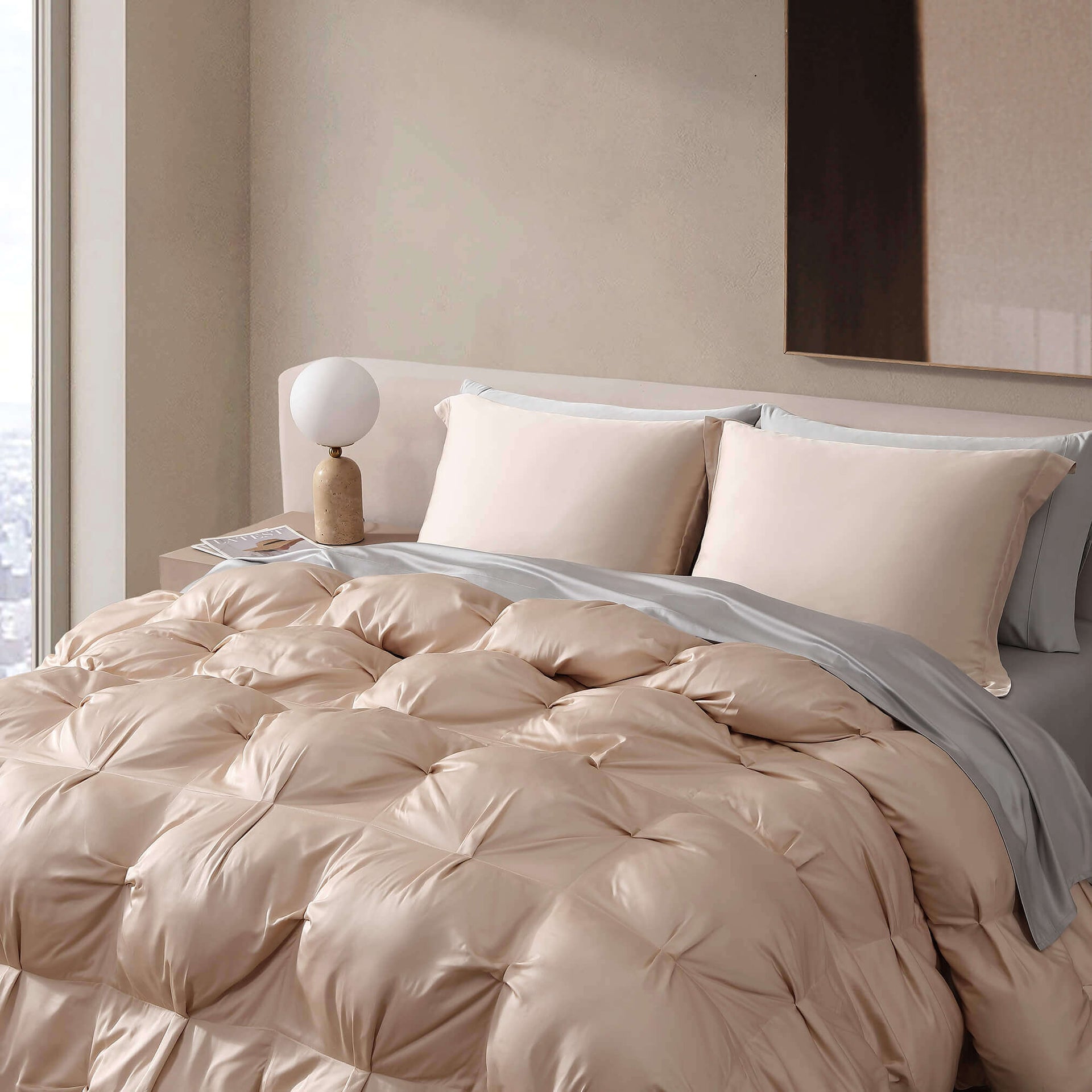 Sunday Citizen Blush Natural Premium Bamboo Sham Set ~ Available in King Size - Image 2