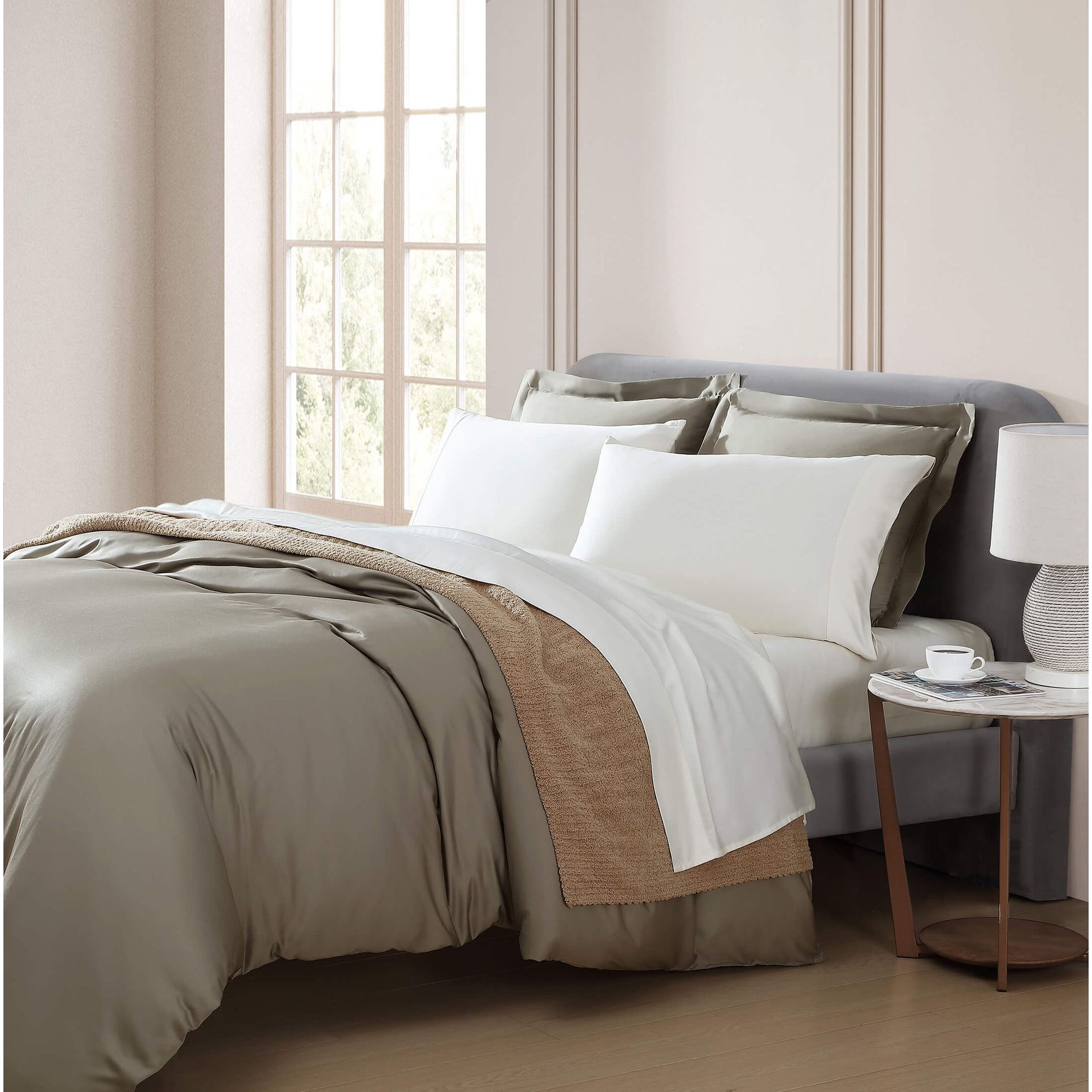 Sunday Citizen Natural Premium Bamboo Fitted Sheet in Off White ~ Available in King Size - Image 3