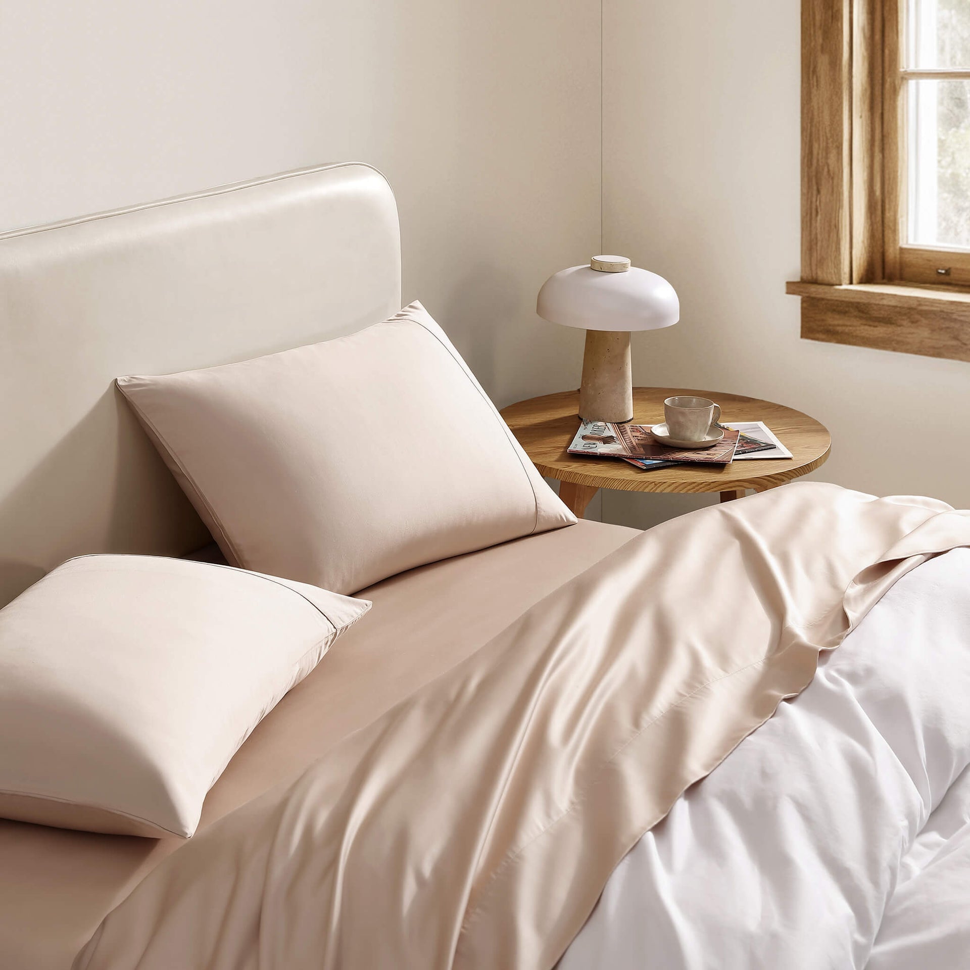 Sunday Citizen Natural Premium Bamboo Top Sheet in Blush ~ Available in King and Queen Sizes - Image 2