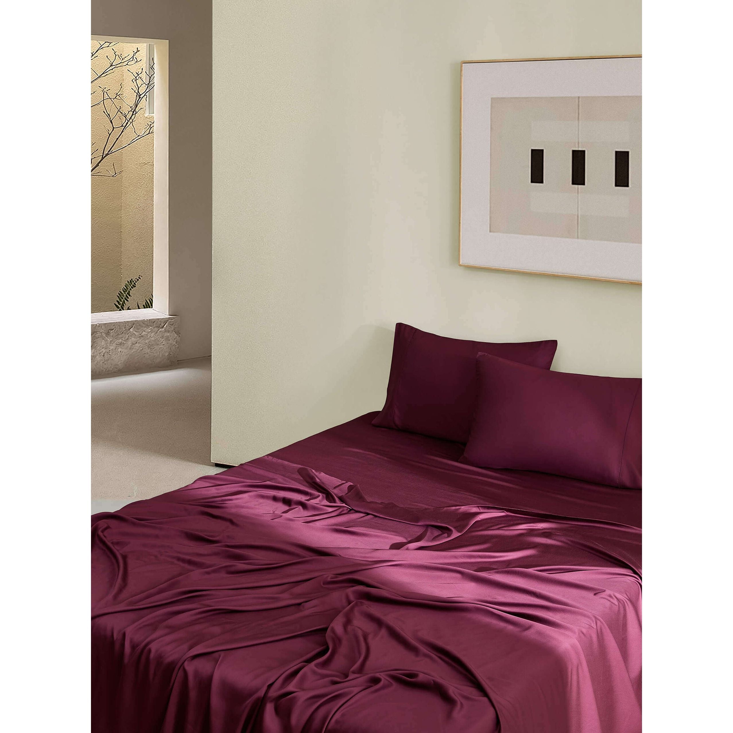 Sunday Citizen Natural Premium Bamboo Top Sheet in Fig ~ Available in King and Queen Sizes - Image 2