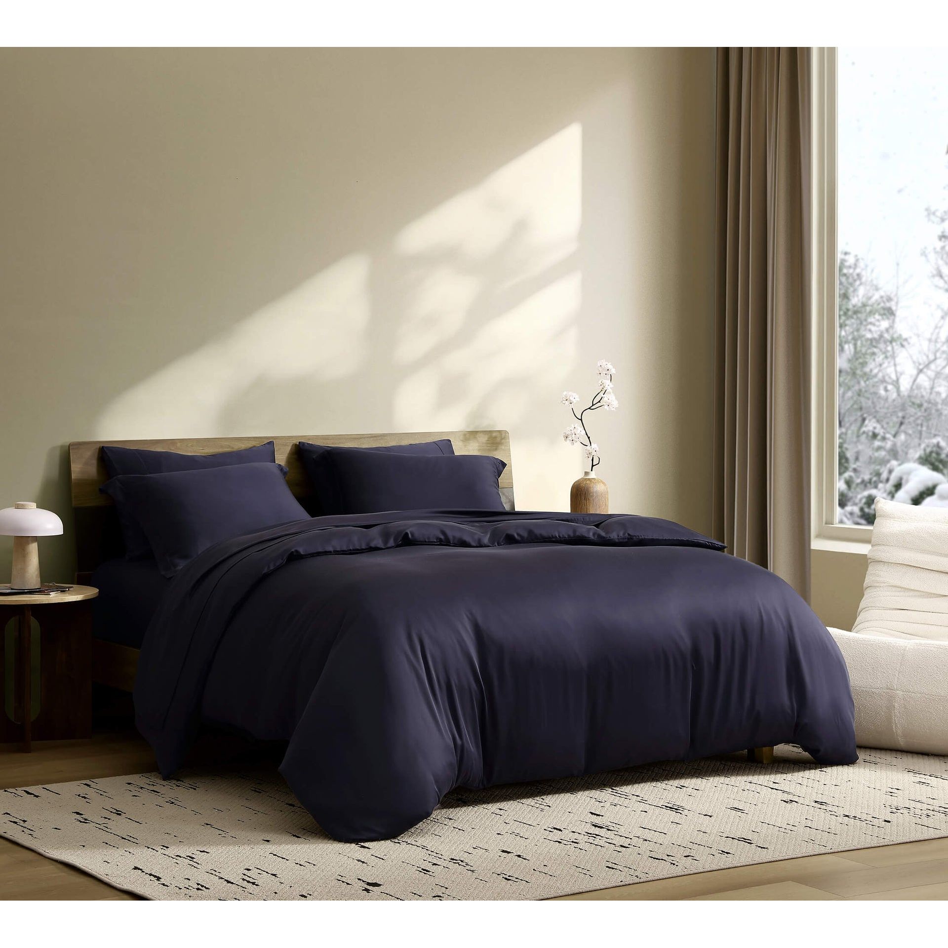 Sunday Citizen Silky Lyocell Pillowcase Set in Baritone Blue~ Available in King and Standard Sizes - Image 2