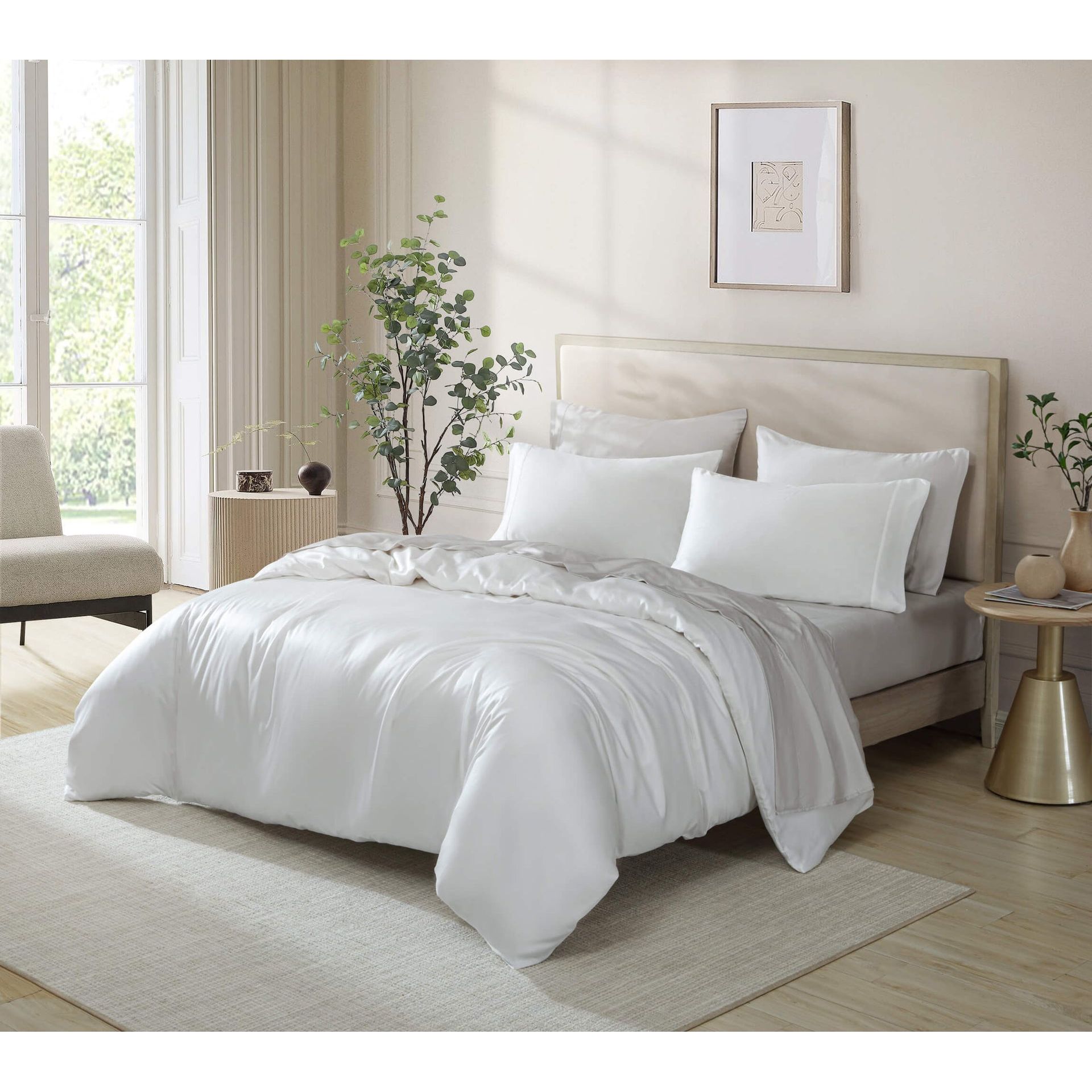 Sunday Citizen Silky Lyocell Sheet Set in Clear White ~ Available in King and Queen Sizes - Image 2
