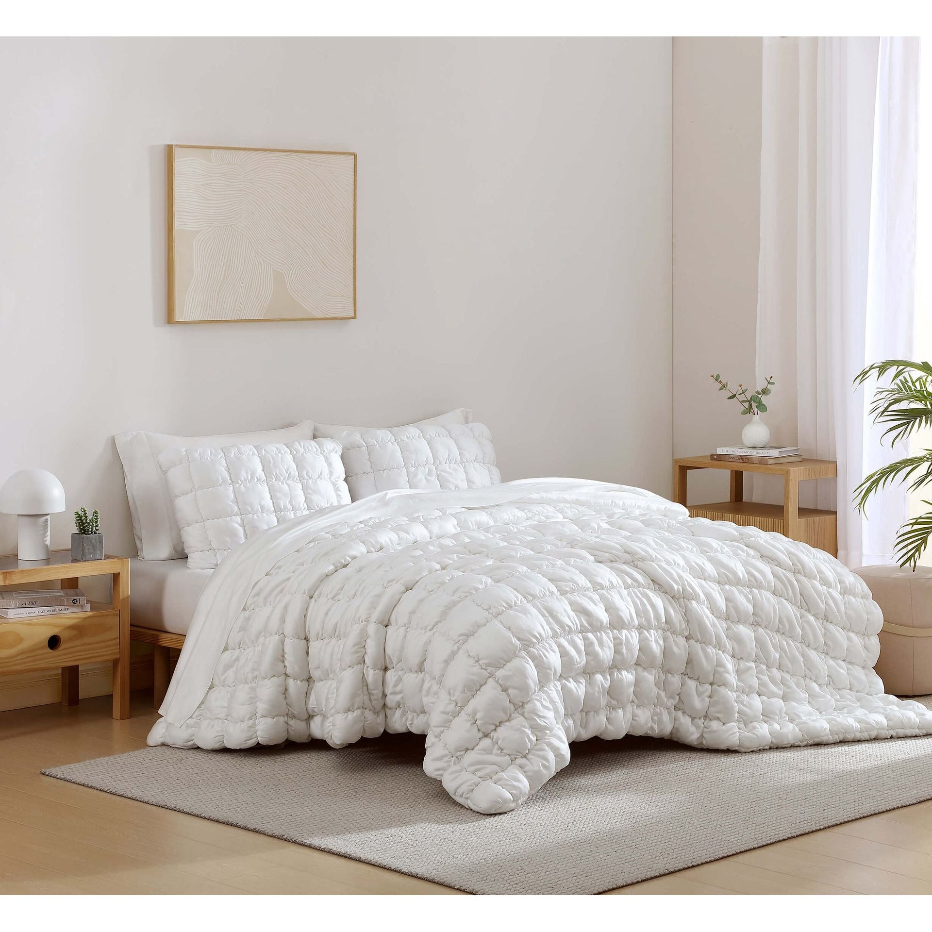 Sunday Citizen Silky Lyocell Puff Comforter in Clear White ~ Available in King/Cal King and Full/Queen Sizes - Image 3