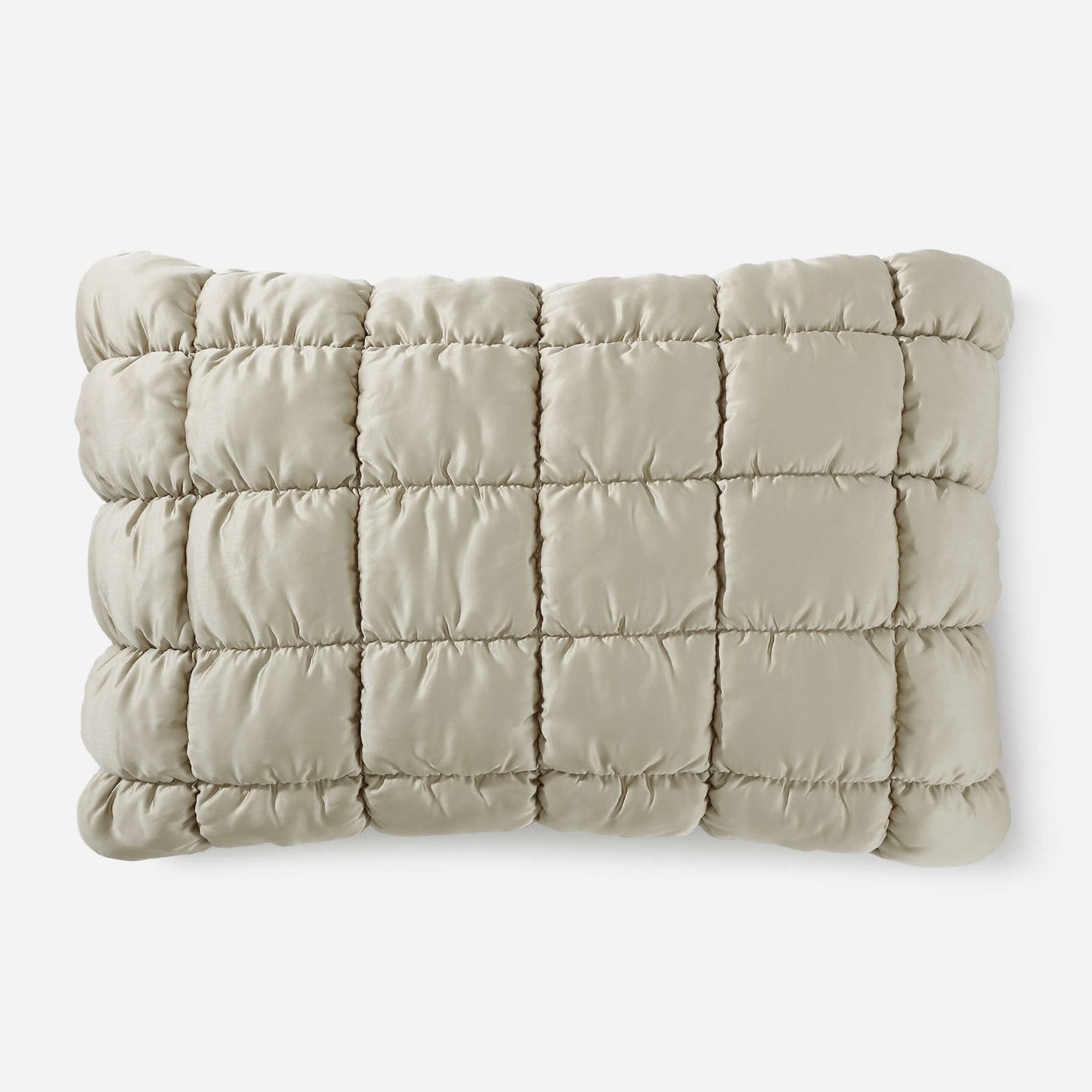 Sunday Citizen Silky Lyocell Puff Sham Set in Sandstone ~ Available in King and Standard Sizes