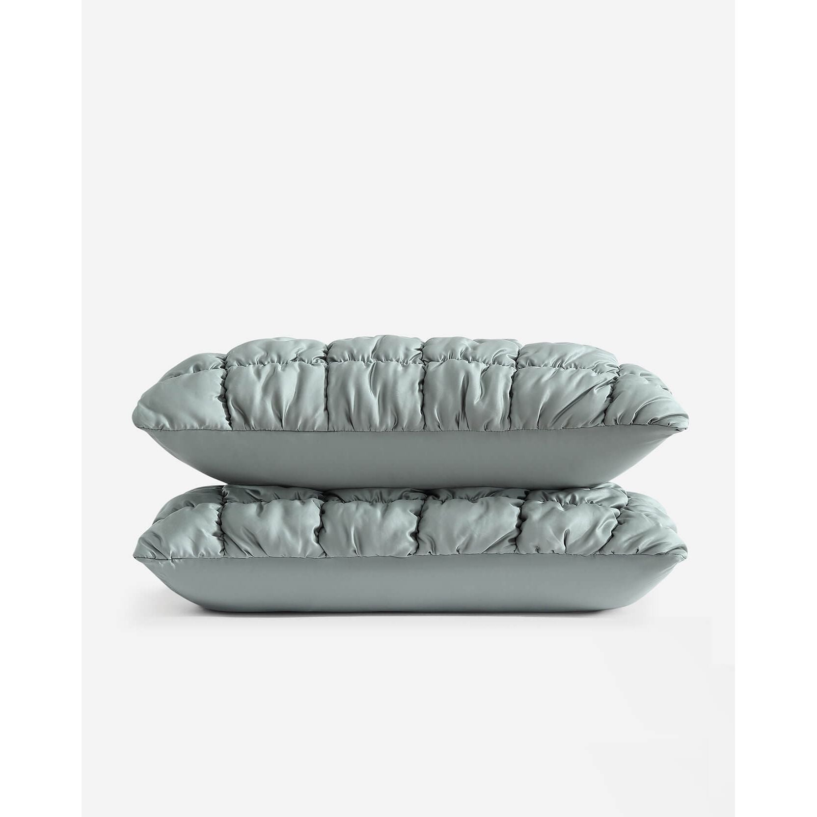 Sunday Citizen Silky Lyocell Puff Sham Set in Slate Grey ~ Available in King and Standard Sizes - Image 3