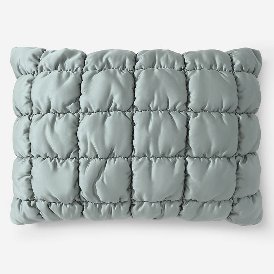 Sunday Citizen Silky Lyocell Puff Sham Set in Slate Grey ~ Available in King and Standard Sizes