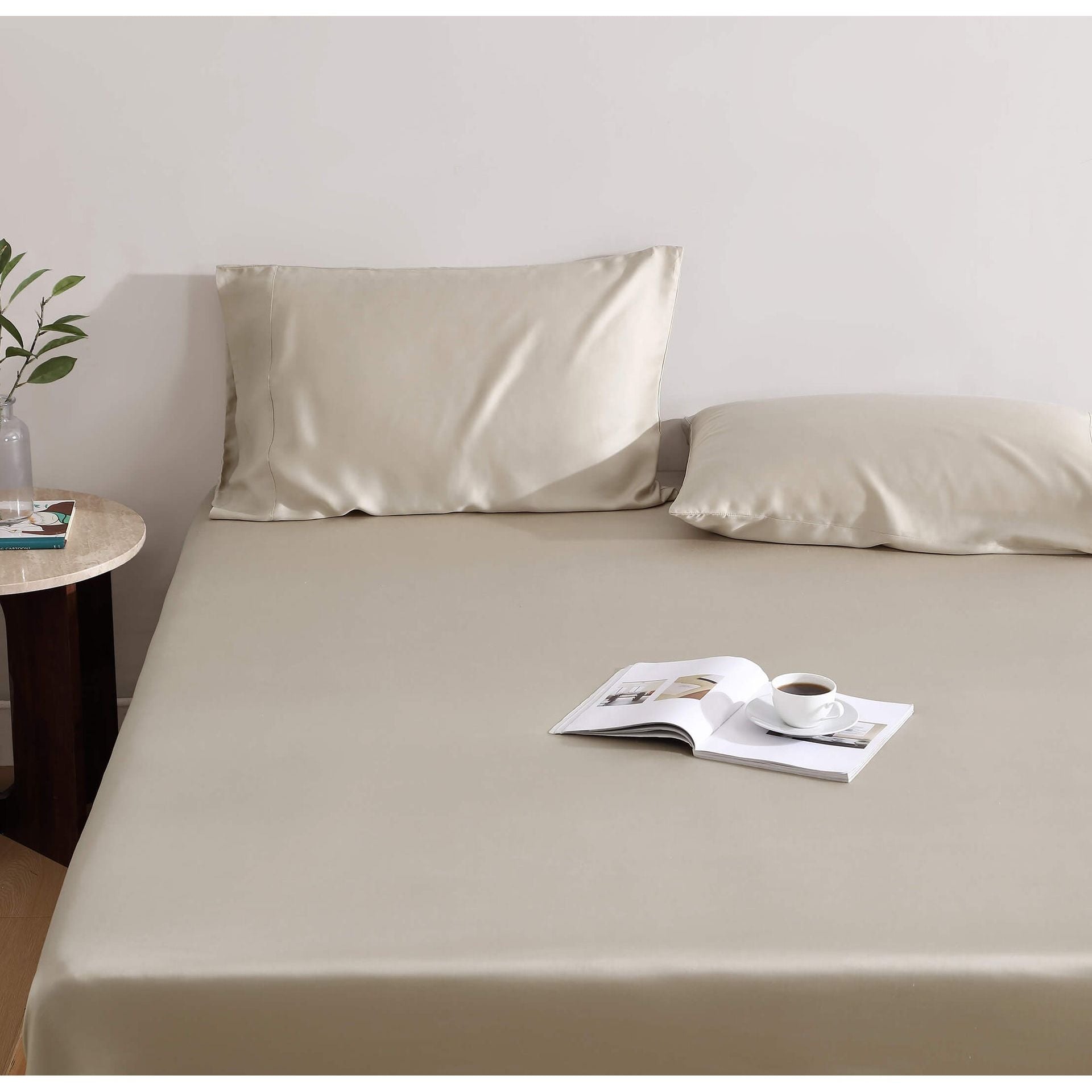 Sunday Citizen Silky Lyocell Sheet Set in Sandstone ~ Available in King and Queen Sizes - Image 3