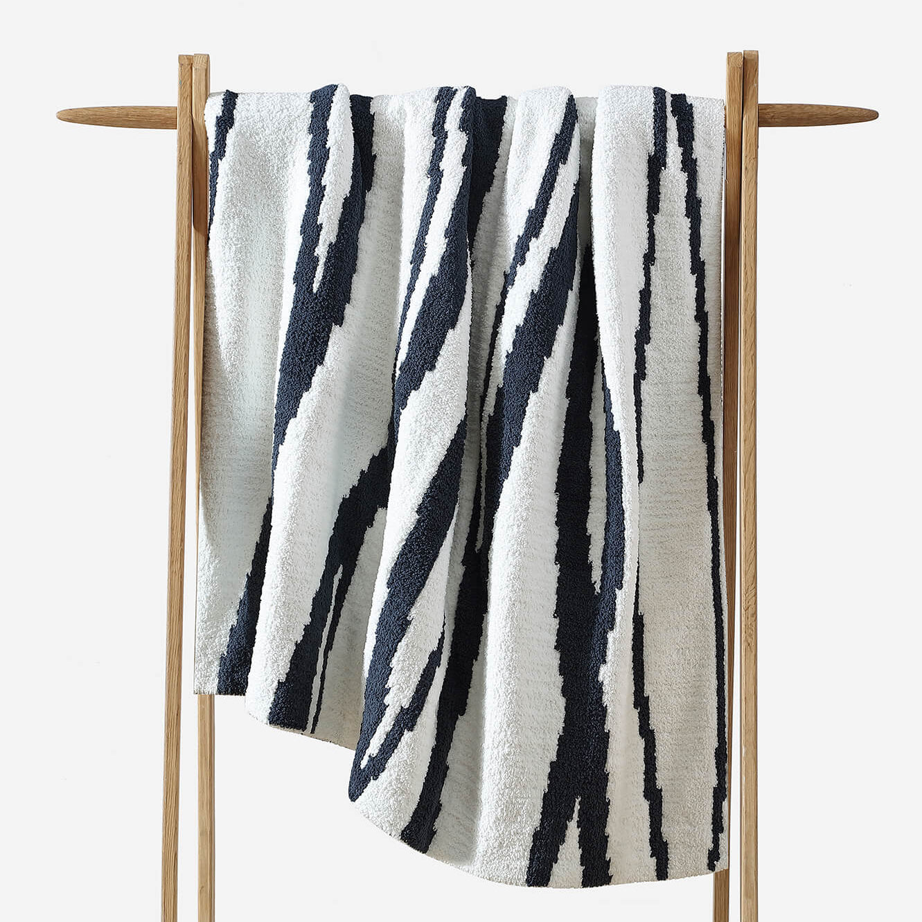 Sunday Citizen Woodland Throw in Midnight-Off White ~ 75 x 52 - Image 1