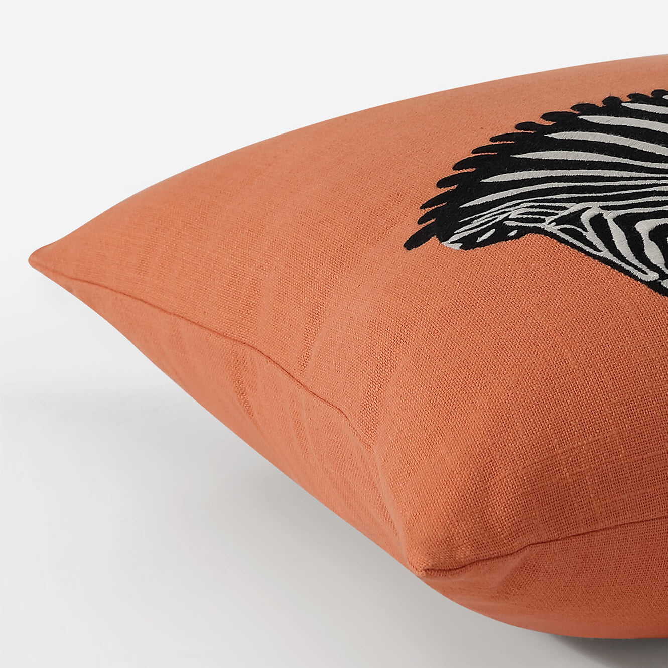 Sunday Citizen Zebra Embroidered Throw Pillow ~ 20 x 20 - Image 2