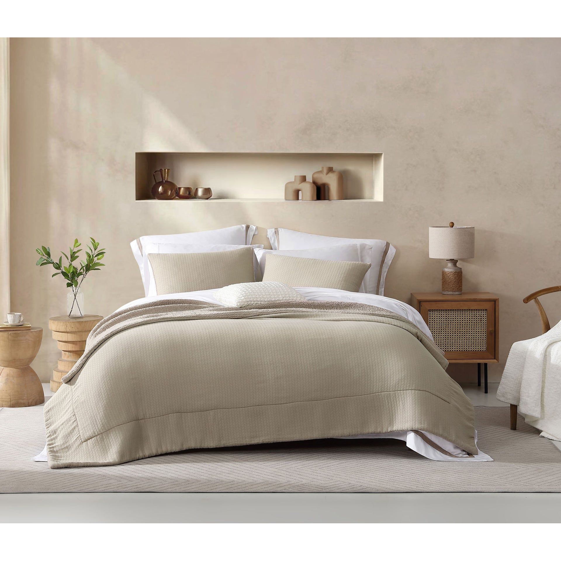 Sunday Citizen Snug Waffle Mini Pillow in Off White ~ 18 x 12 - Image 2