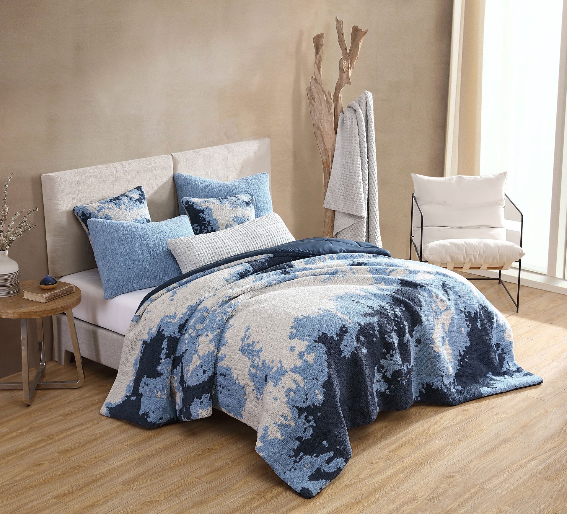 Sunday Citizen Waffle Lumbar Pillow in Cloud Grey ~ 36 x 14 - Image 2