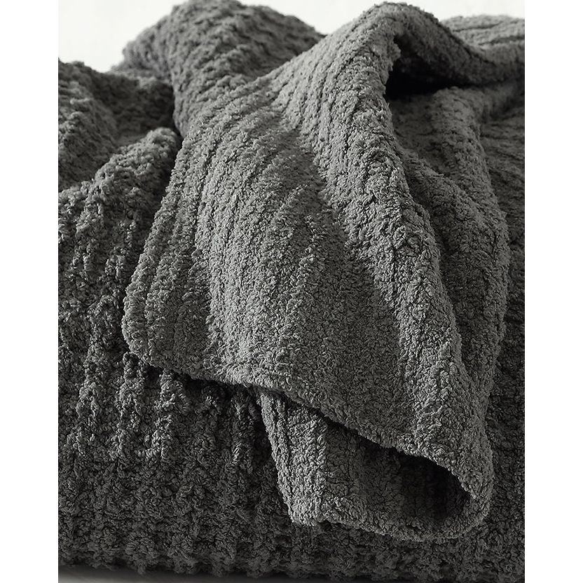 Sunday Citizen Waffle Lightweight Throw in Granite ~ 75 x 52 - Image 3