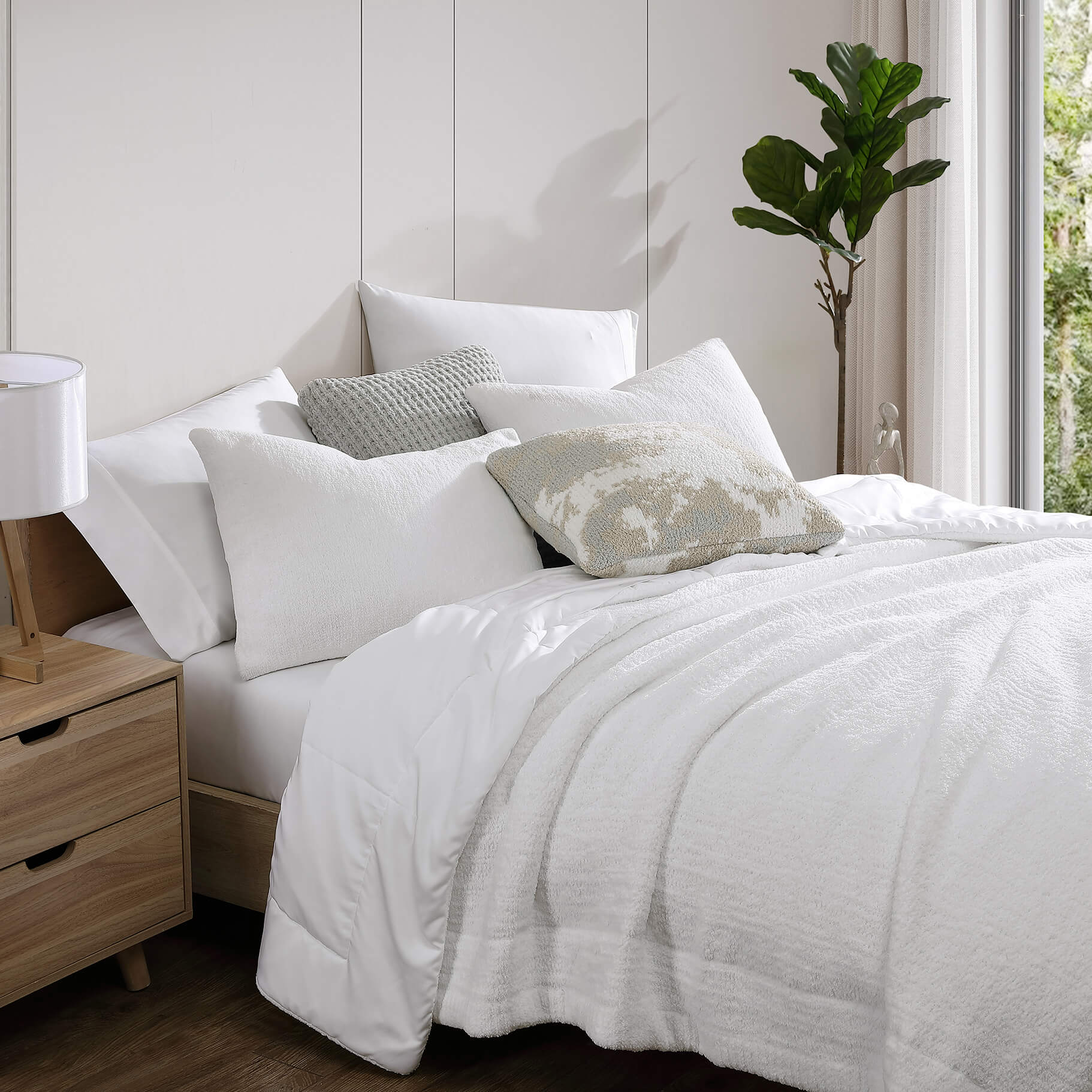 Sunday Citizen Snug Sham Set in Clear White ~ Available in King and Standard Sizes - Image 3