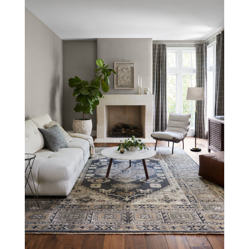 Surya Gabriella Modern White Marble Top With Brown Metal Base Round Coffee Table GBA-001 - Image 1