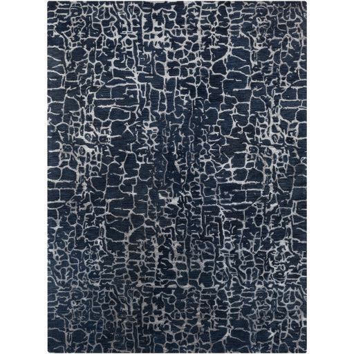 Surya Rugs Banshee Collection Dark Blue & Blue Area Rug BAN-3306 - Image 1
