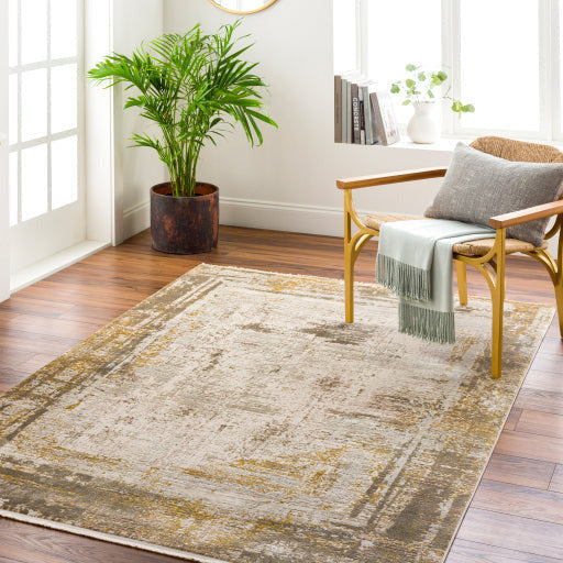 Surya Rugs Solar Collection Wheat, Tan, Beige Blush, Dark Brown & Mustard Area Rug SOR-2318 - Image 1