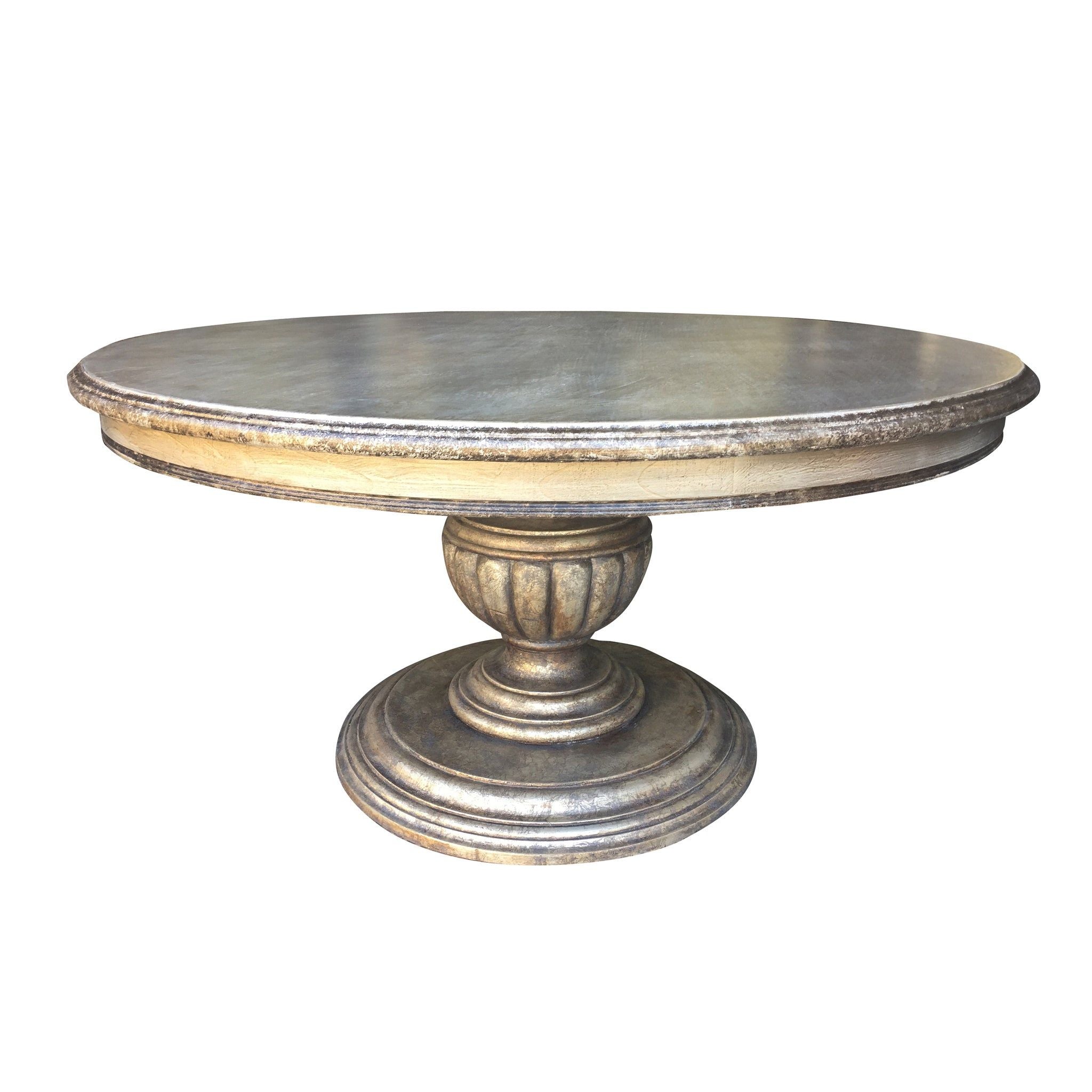Casa Bonita Peruvian Hand-Painted and Carved Wood 72” Round Tivoli Dining Table - Image 1