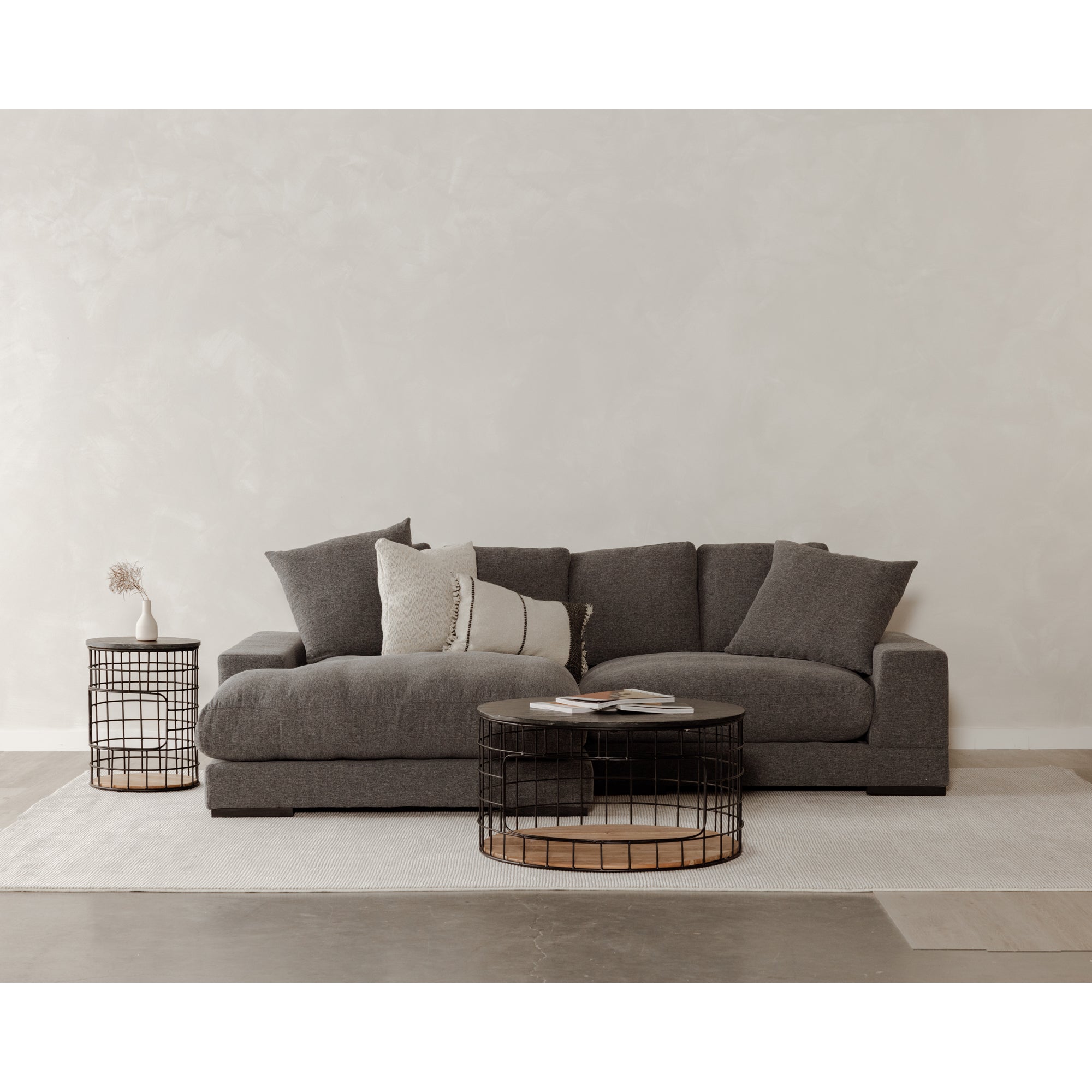 Moe’s Home Collection Plunge Anthracite Sectional