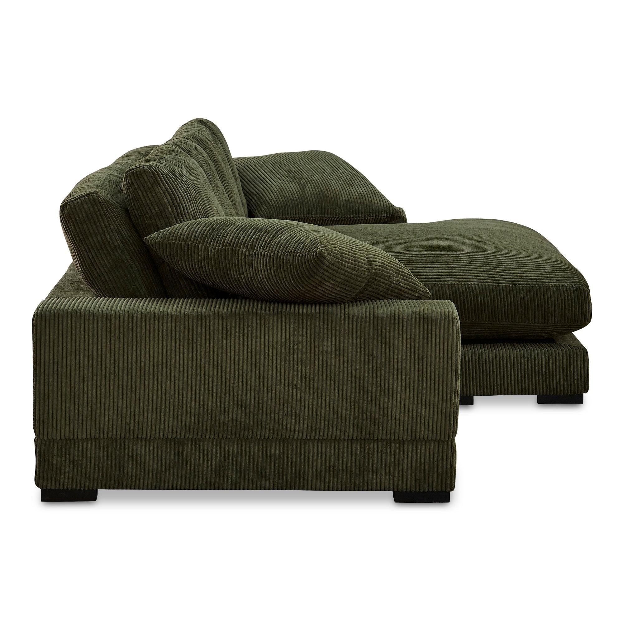 Moe's Home Collection Plunge Dark Green Sectional - Image 3