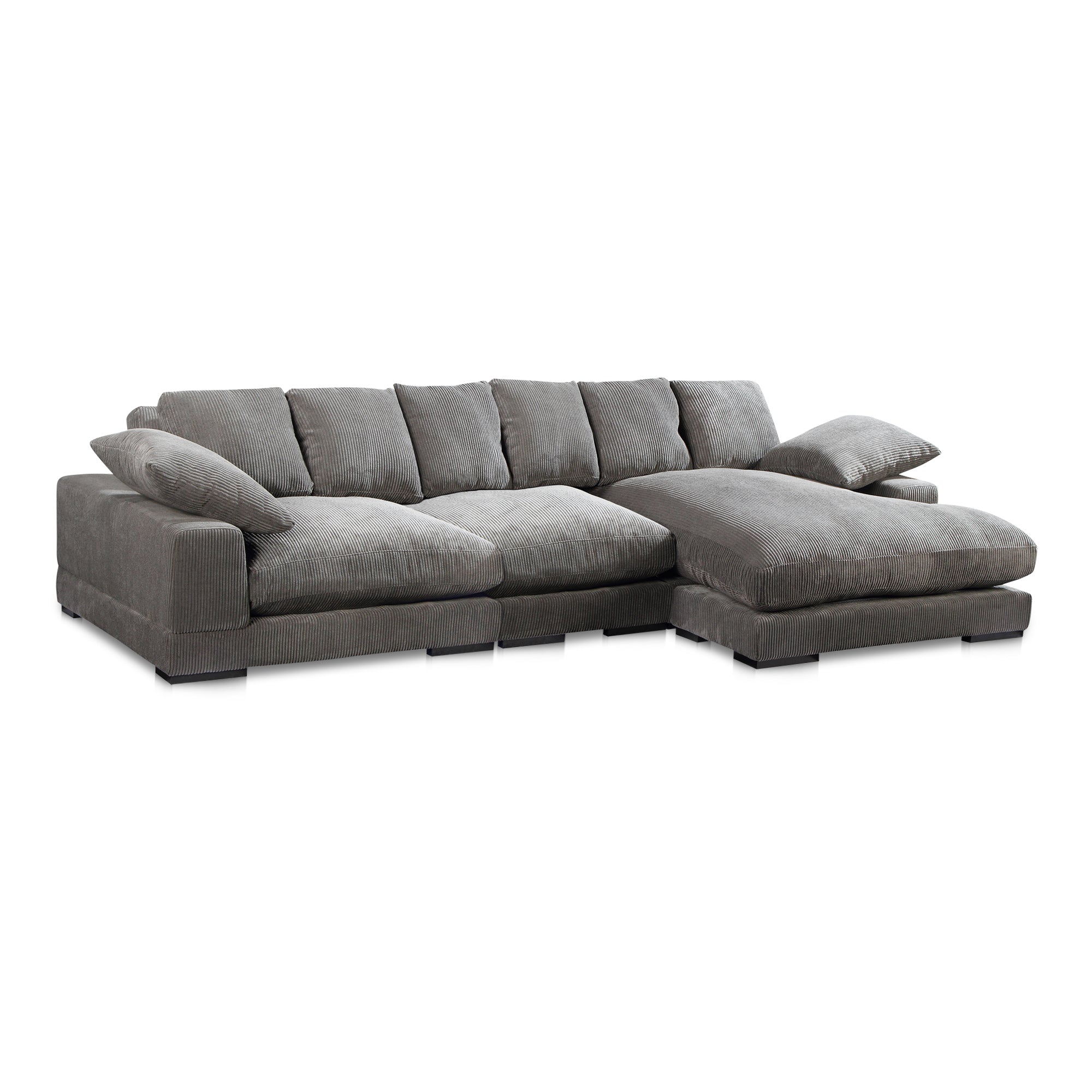 Moe's Home Collection Plunge Charcoal Large Sectional - Image 2