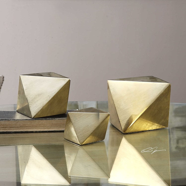 Uttermost Rhombus Set of 3 Tabletop Sculptures - Image 1