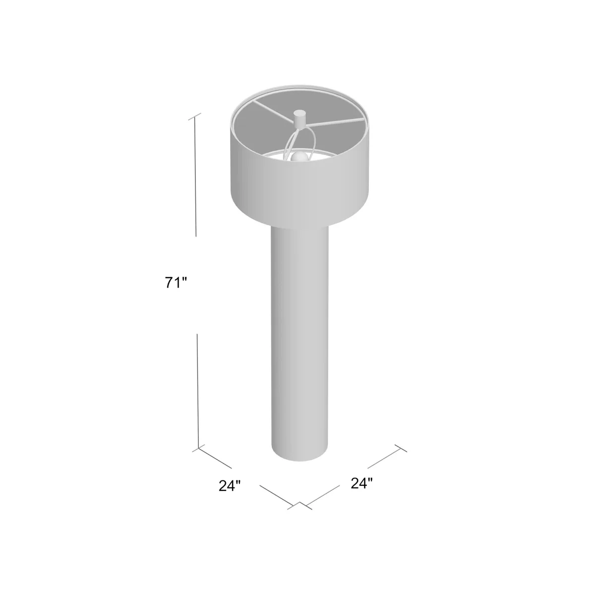 Tortoise Drum Floor Lamp - Image 3