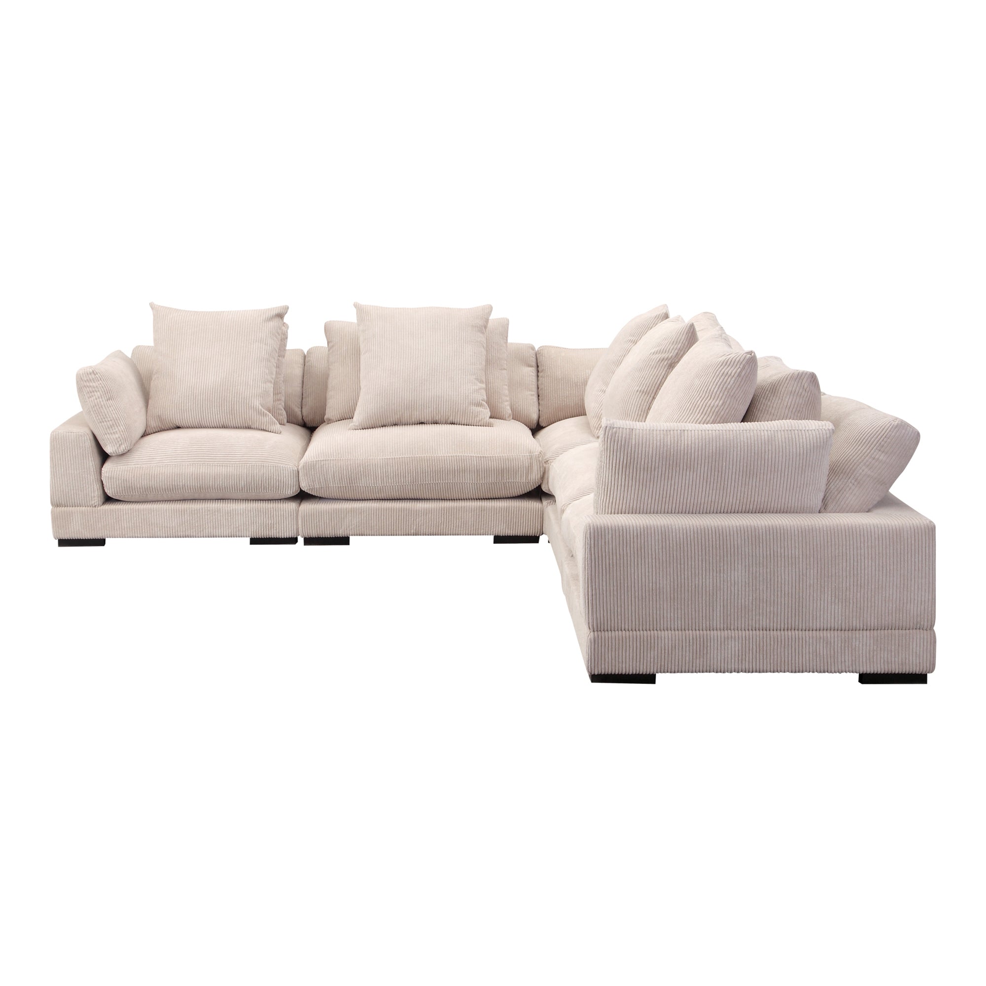 Moe's Home Collection Tumble Cappuccino Classic L-Shaped Modular Sectional - Image 2