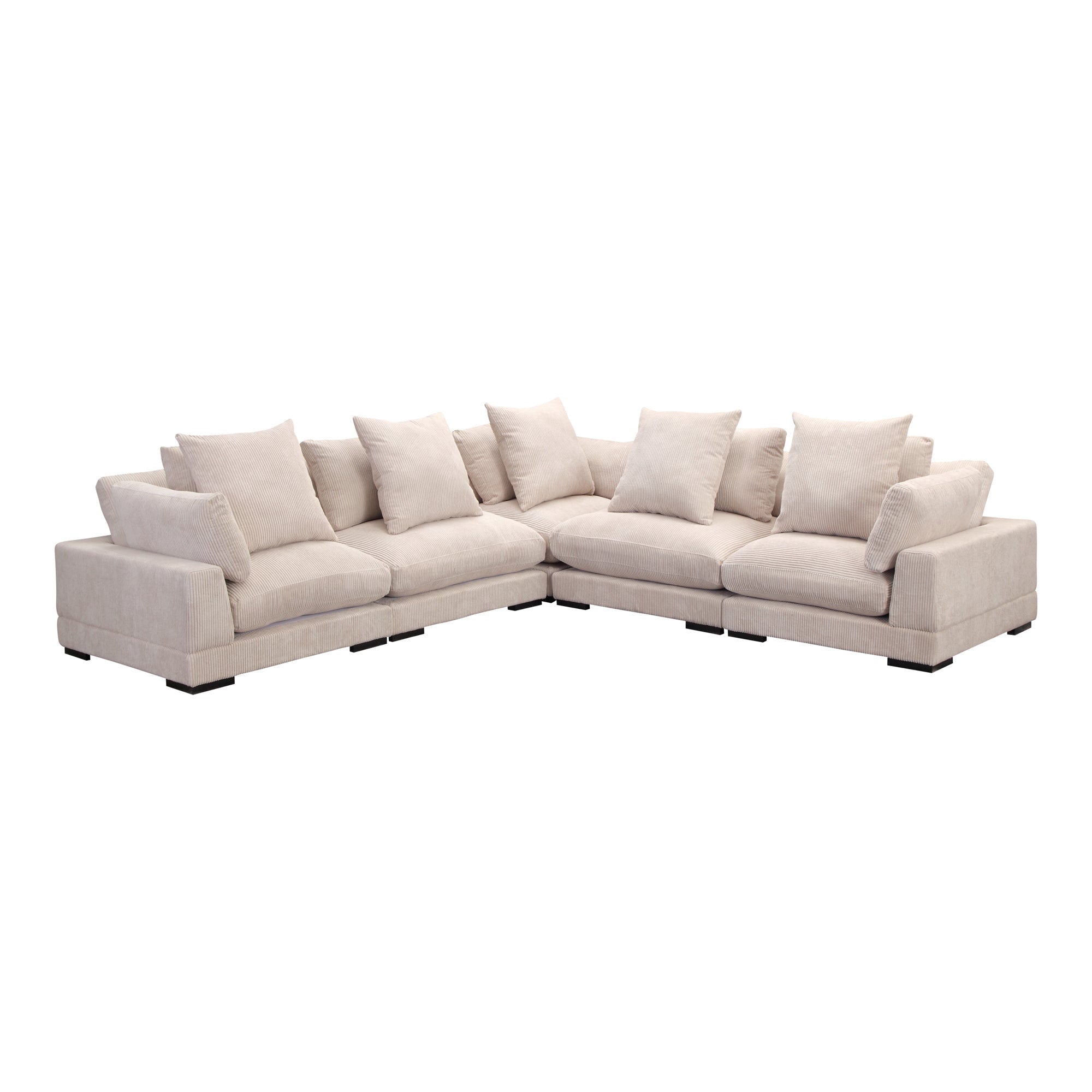 Moe’s Home Collection Tumble Cappuccino Classic L-Shaped Modular Sectional