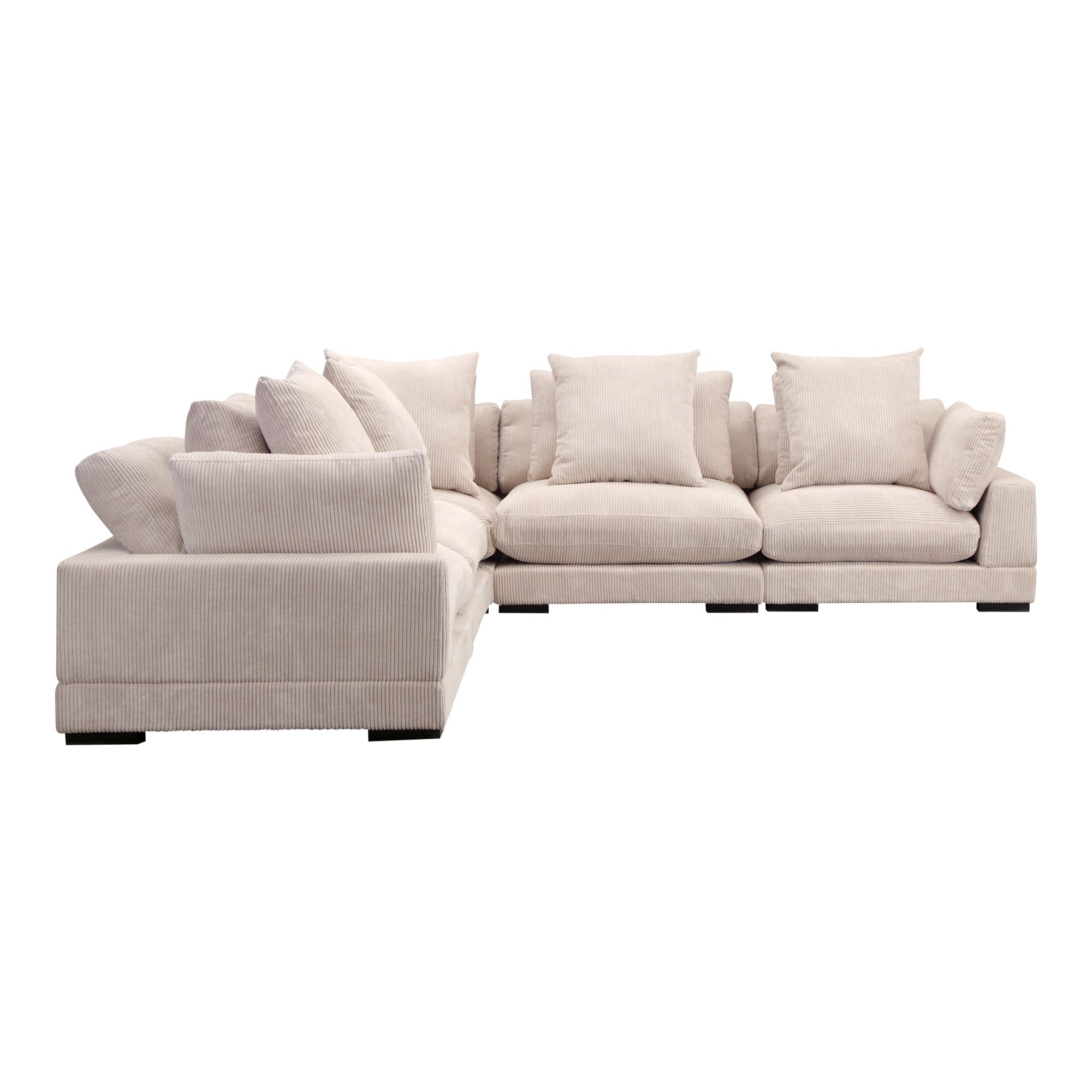 Moe's Home Collection Tumble Cappuccino Classic L-Shaped Modular Sectional - Image 3