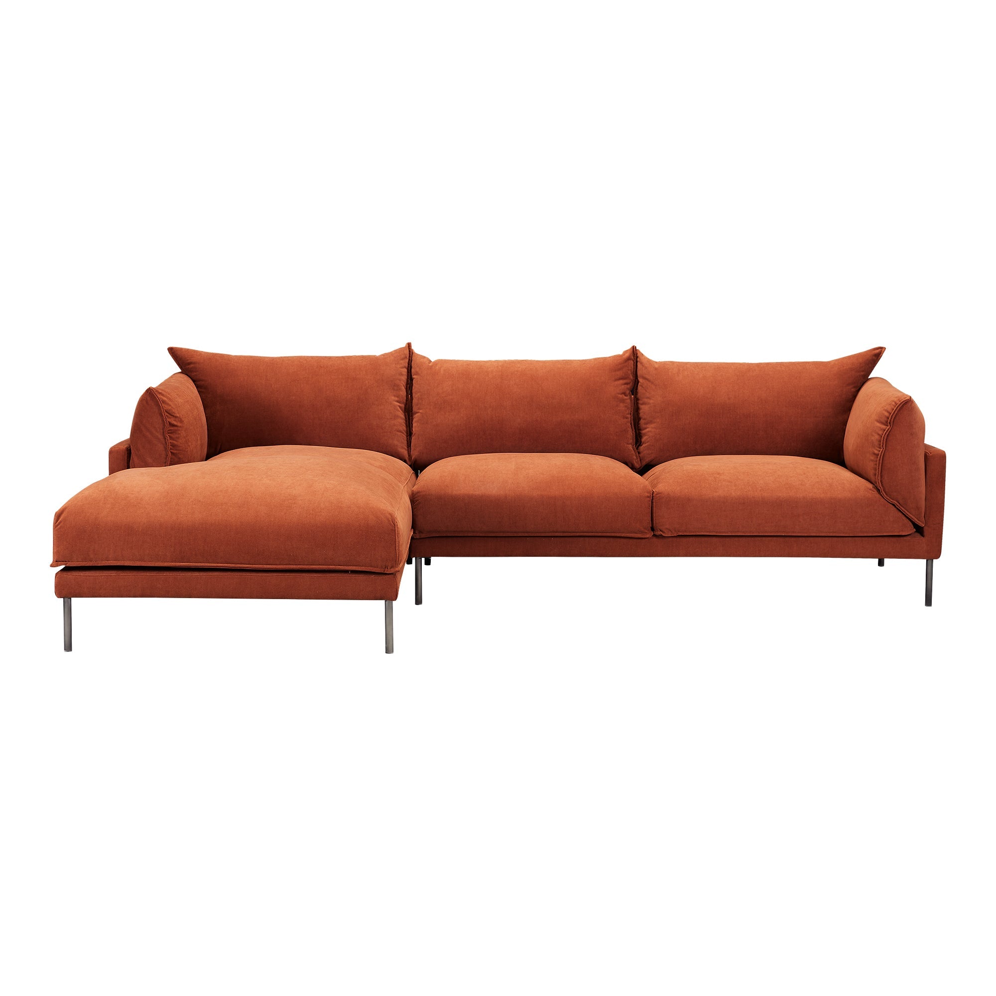 Moe’s Home Collection Jamara Burnt Auburn Left-Facing Sectional