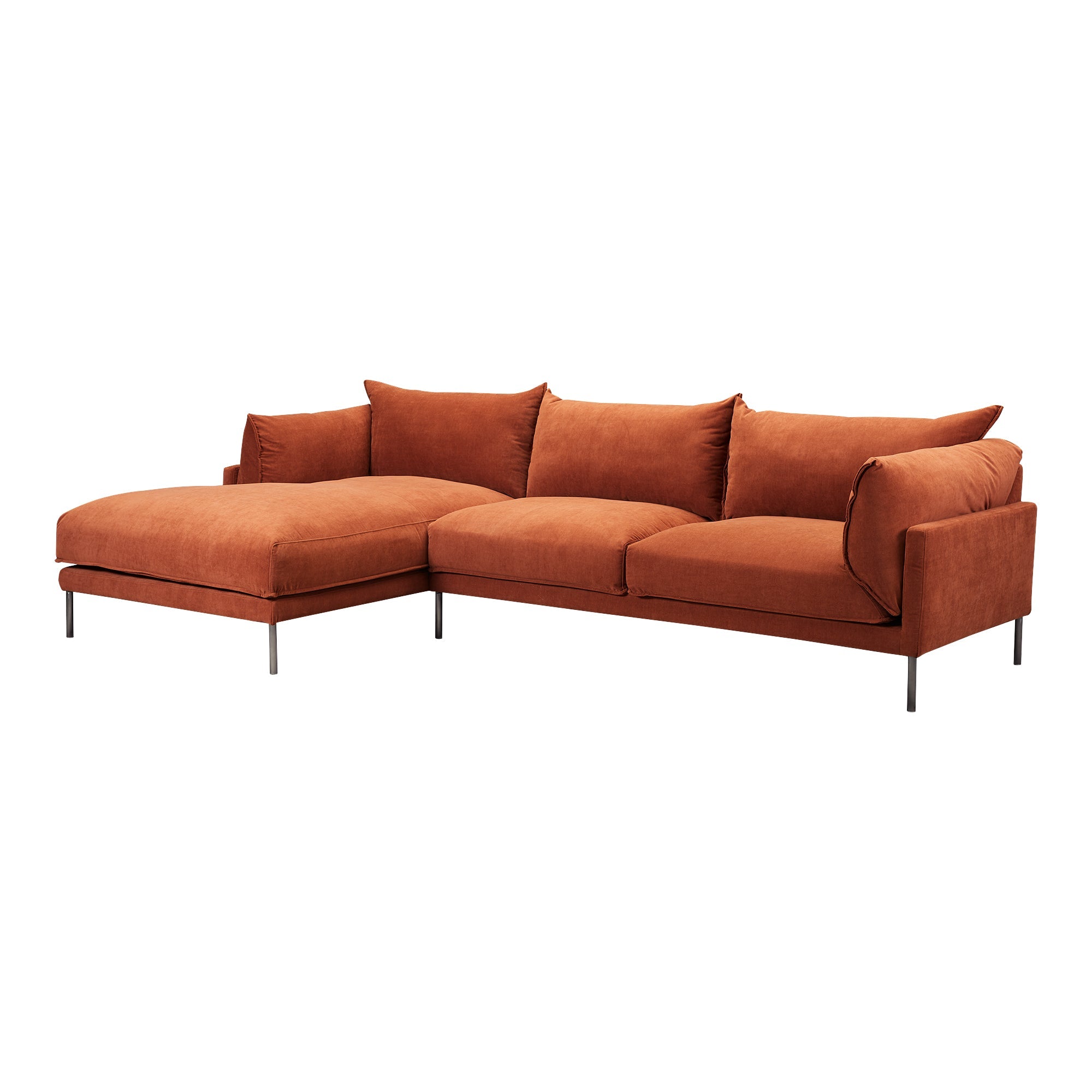 Moe's Home Collection Jamara Burnt Auburn Left-Facing Sectional - Image 3