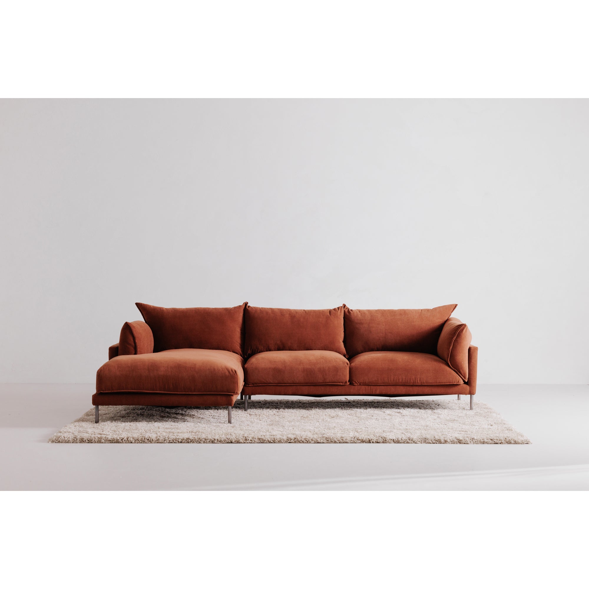 Moe's Home Collection Jamara Burnt Auburn Left-Facing Sectional - Image 2