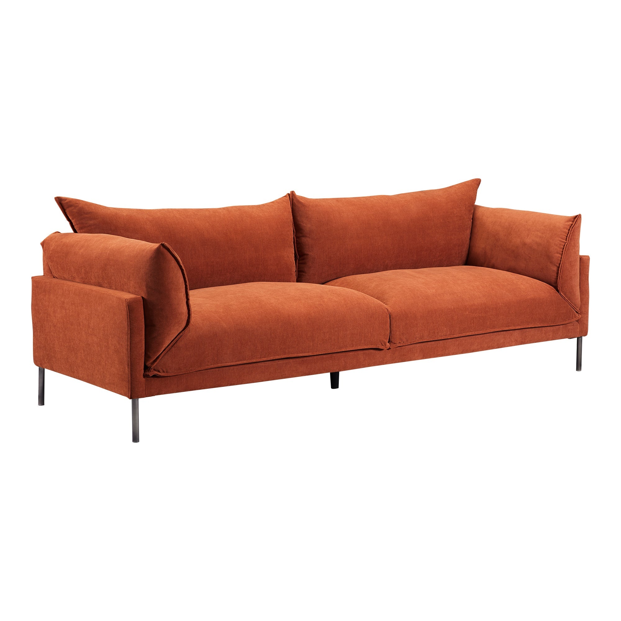 Moe's Home Collection Jamara Burnt Auburn Sofa Burnt Auburn - Image 2