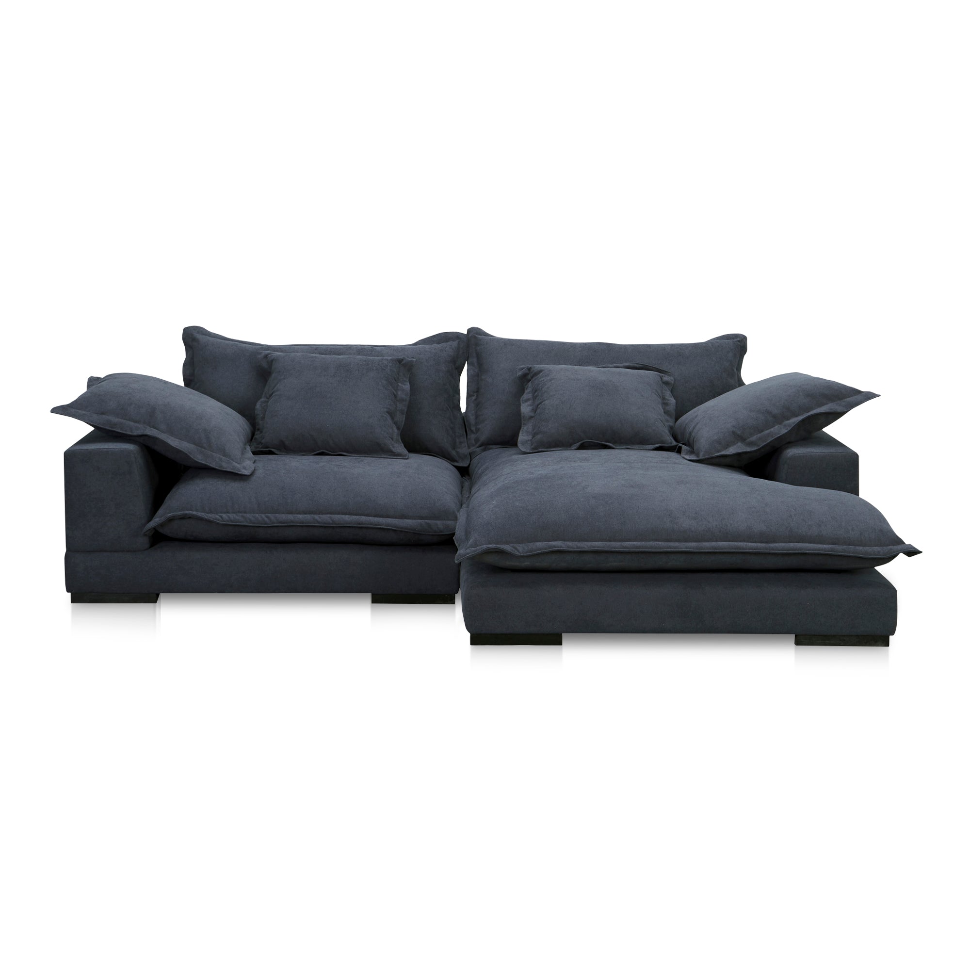 Moe's Home Collection Daydream Sectional ~ Slate Blue Performance Fabric - Image 3