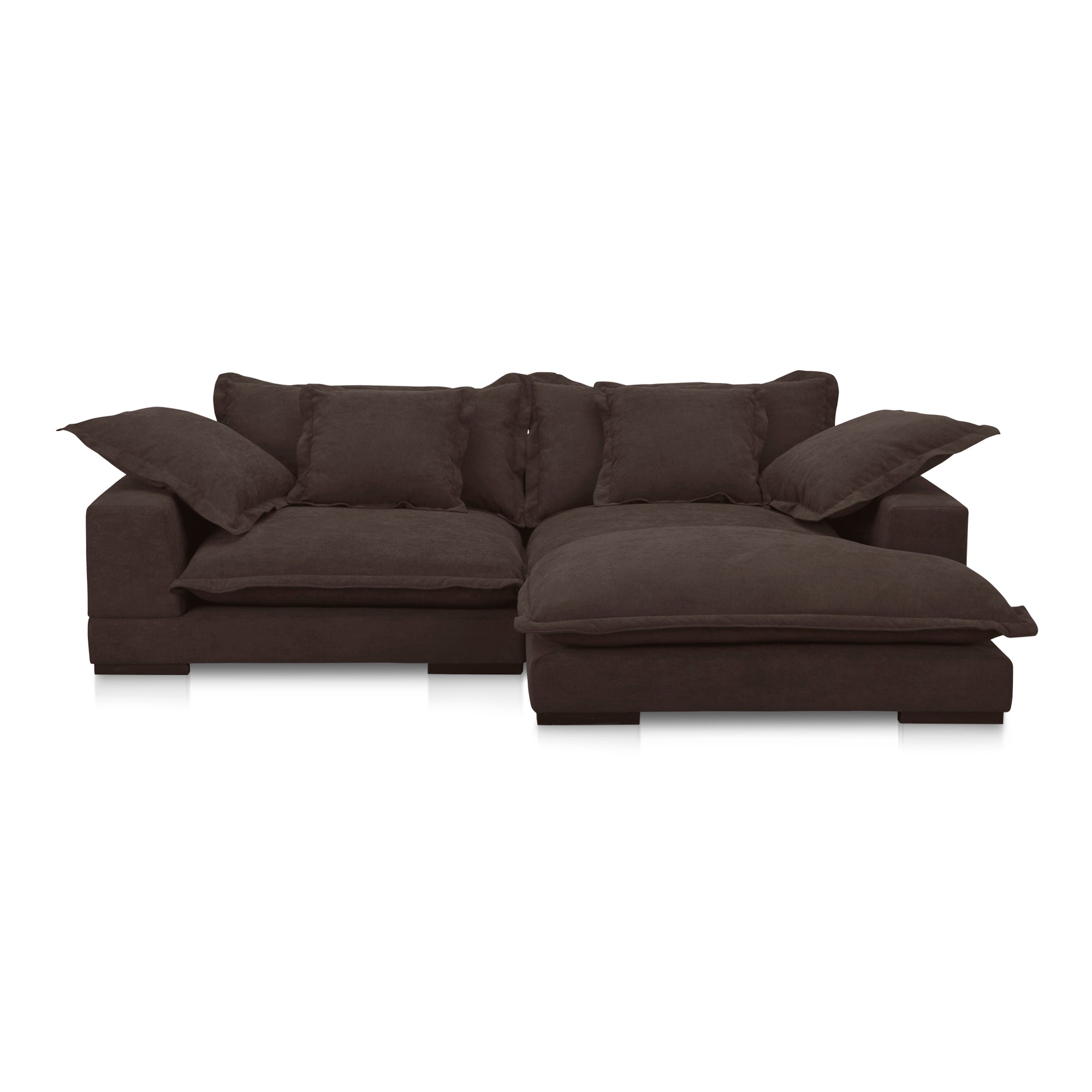 Moe’s Home Collection Daydream Sectional ~ Dark Brown Performance Fabric