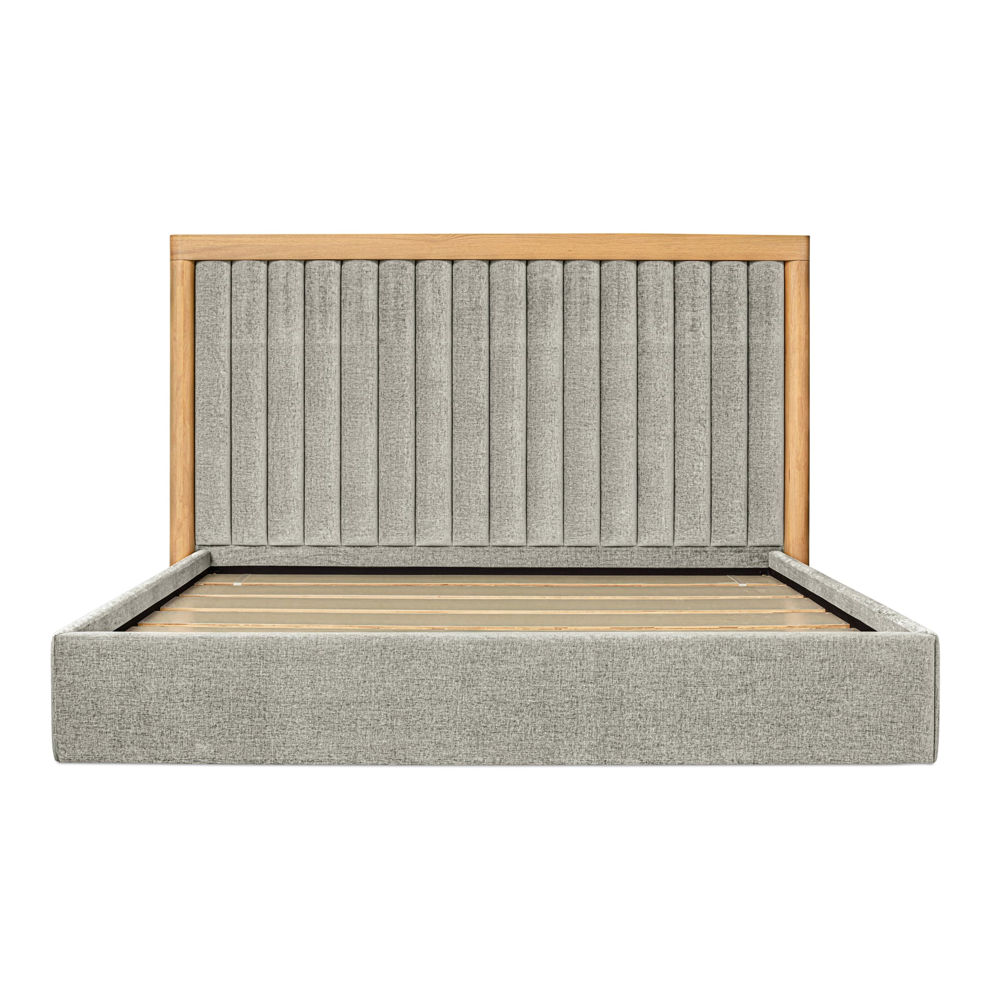 Moe's Home Collection Nina Grey Upholstered Queen Size Bed - Image 3