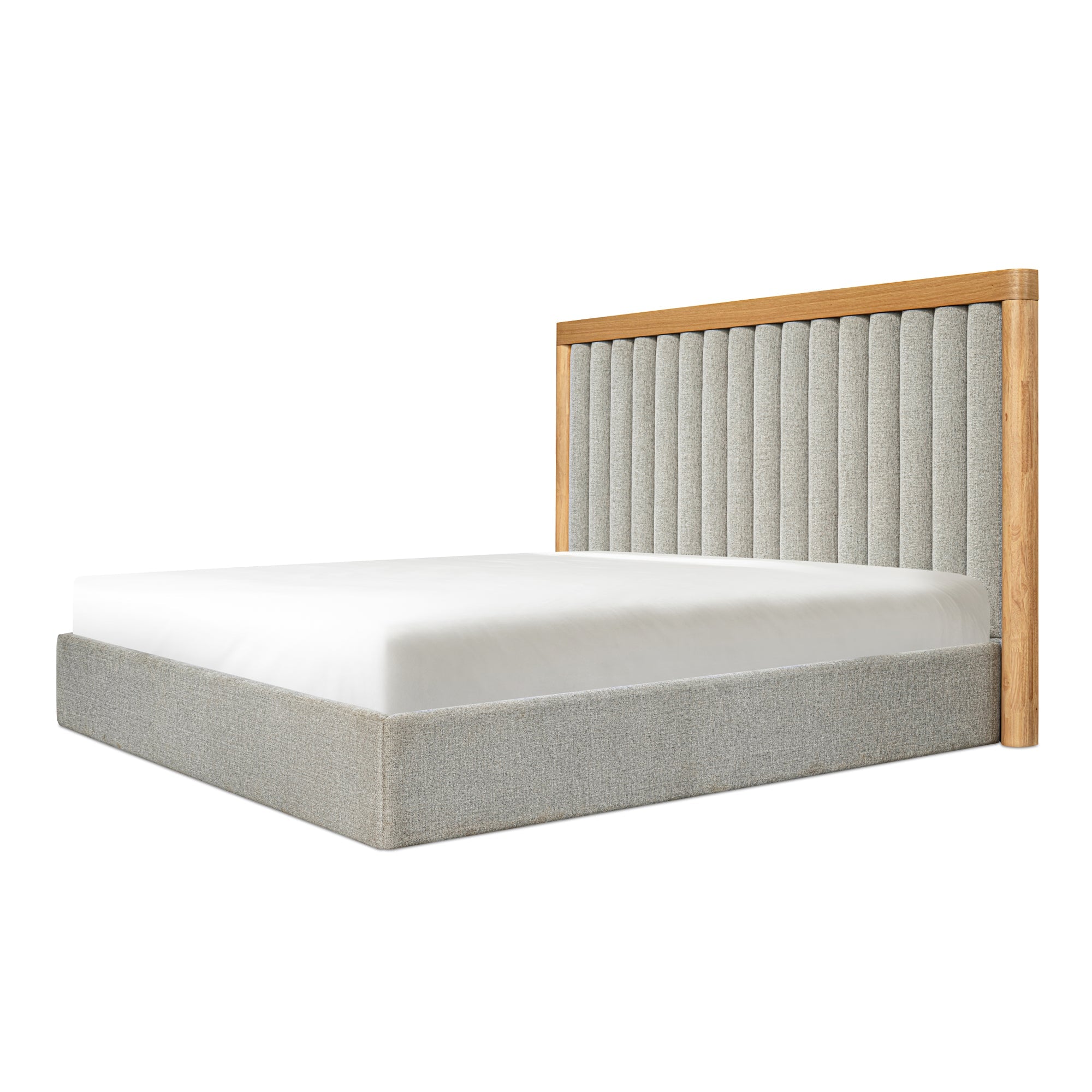 Moe's Home Collection Nina Grey Upholstered Queen Size Bed - Image 2
