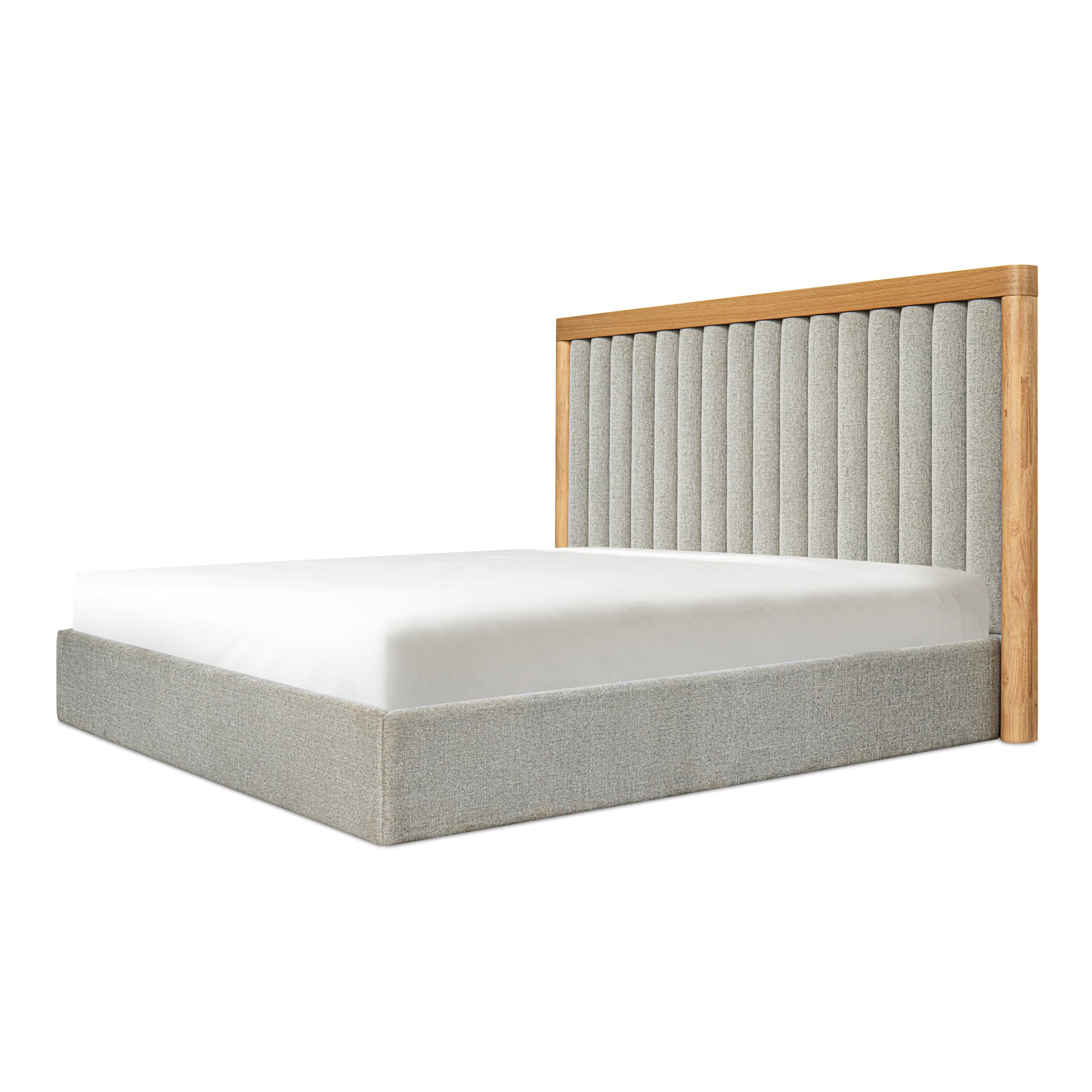 Moe's Home Collection Nina Grey Upholstered King Size Bed - Image 2