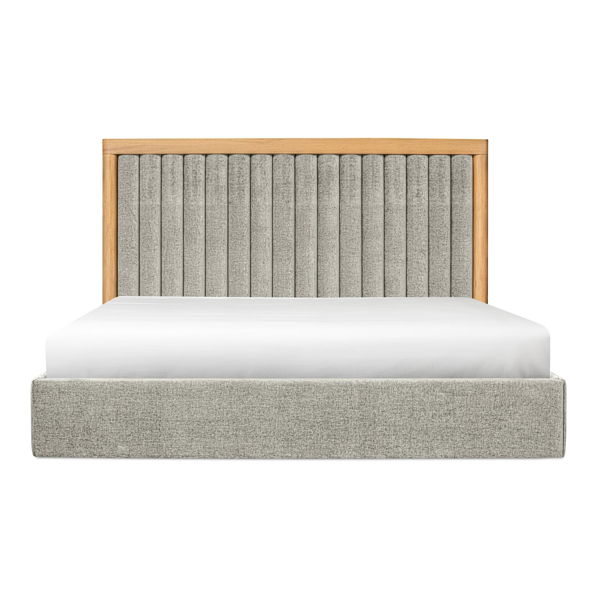 Moe's Home Collection Nina Grey Upholstered King Size Bed - Image 3