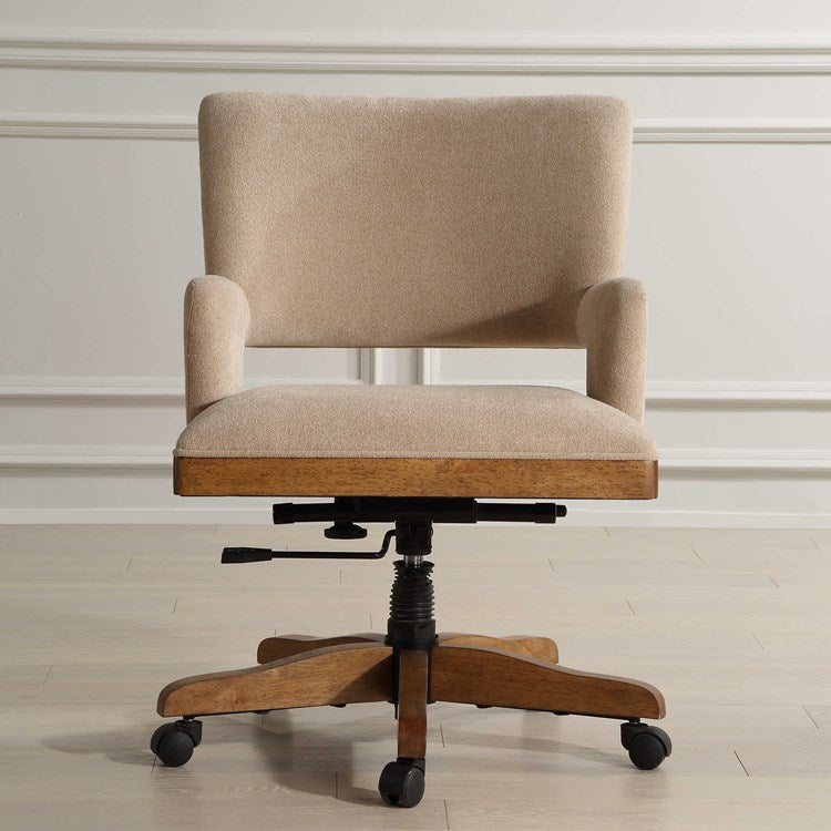 Uttermost Aspect Mid Century Modern Desk Chair with Casters